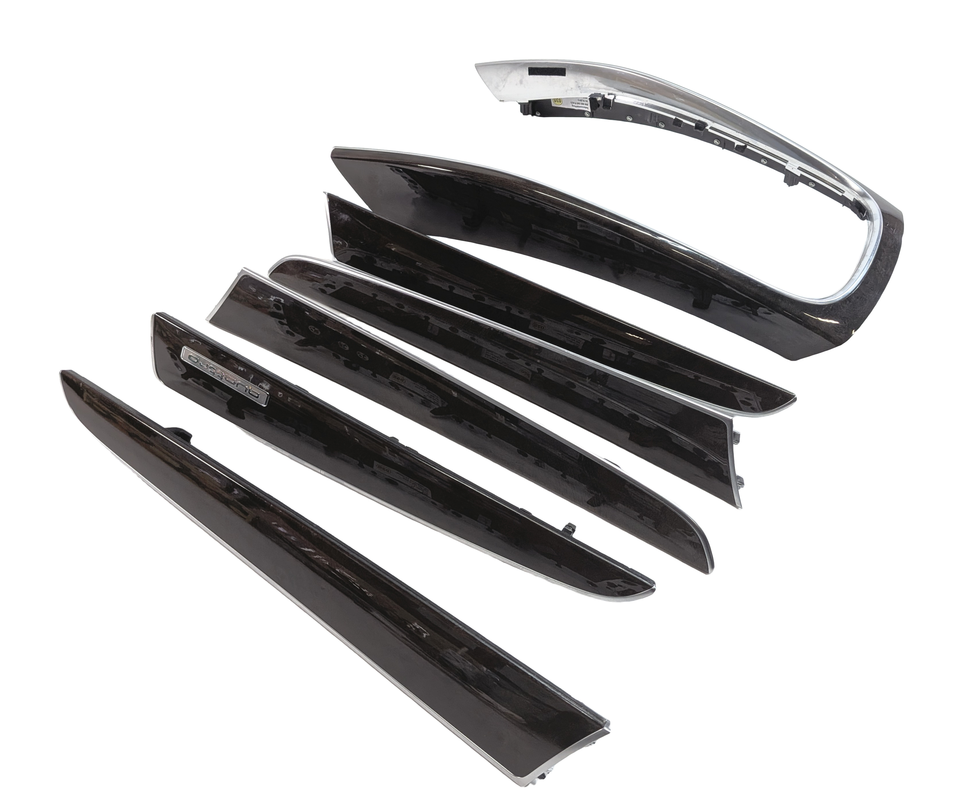 2014 AUDI Q5 (B8 8R) INTERIOR FRONT CENTER CONSOLE DASH DOOR TRIM SET/6 (Walnut) — exact item pictured