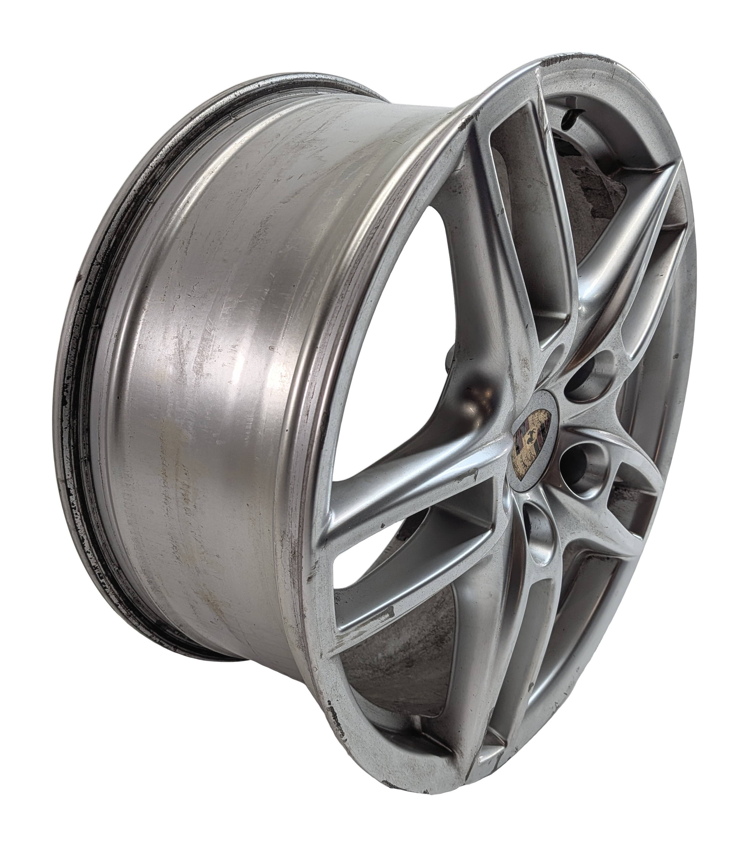 2011-2018 PORSCHE CAYENNE (958) 19x8.5 ALUMINUM ALLOY 5 DOUBLE SPOKE WHEEL RIM — exact item pictured