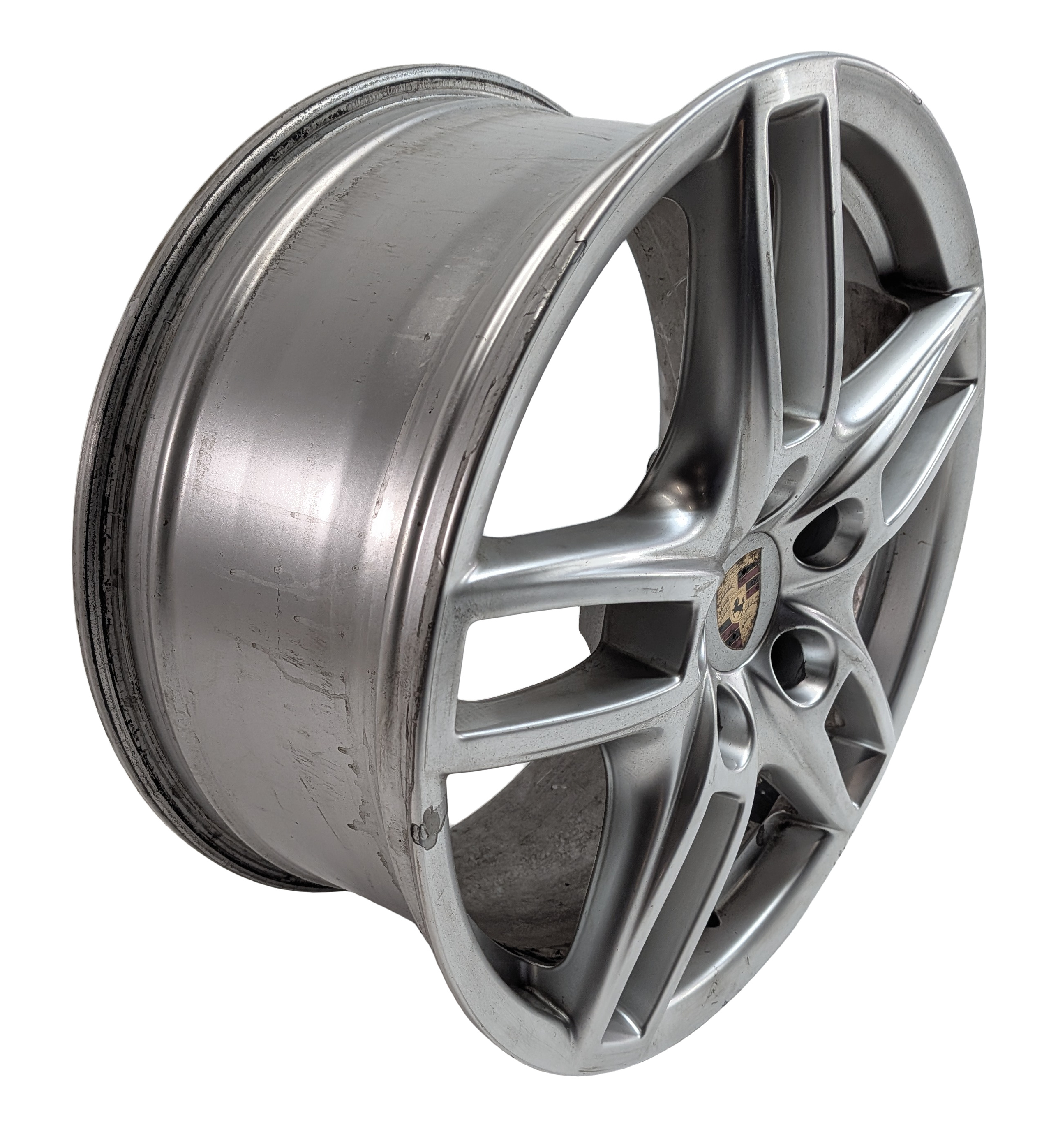 2011-2018 PORSCHE CAYENNE (958) 19x8.5 ALUMINUM ALLOY 5 DOUBLE SPOKE WHEEL RIM — exact item pictured