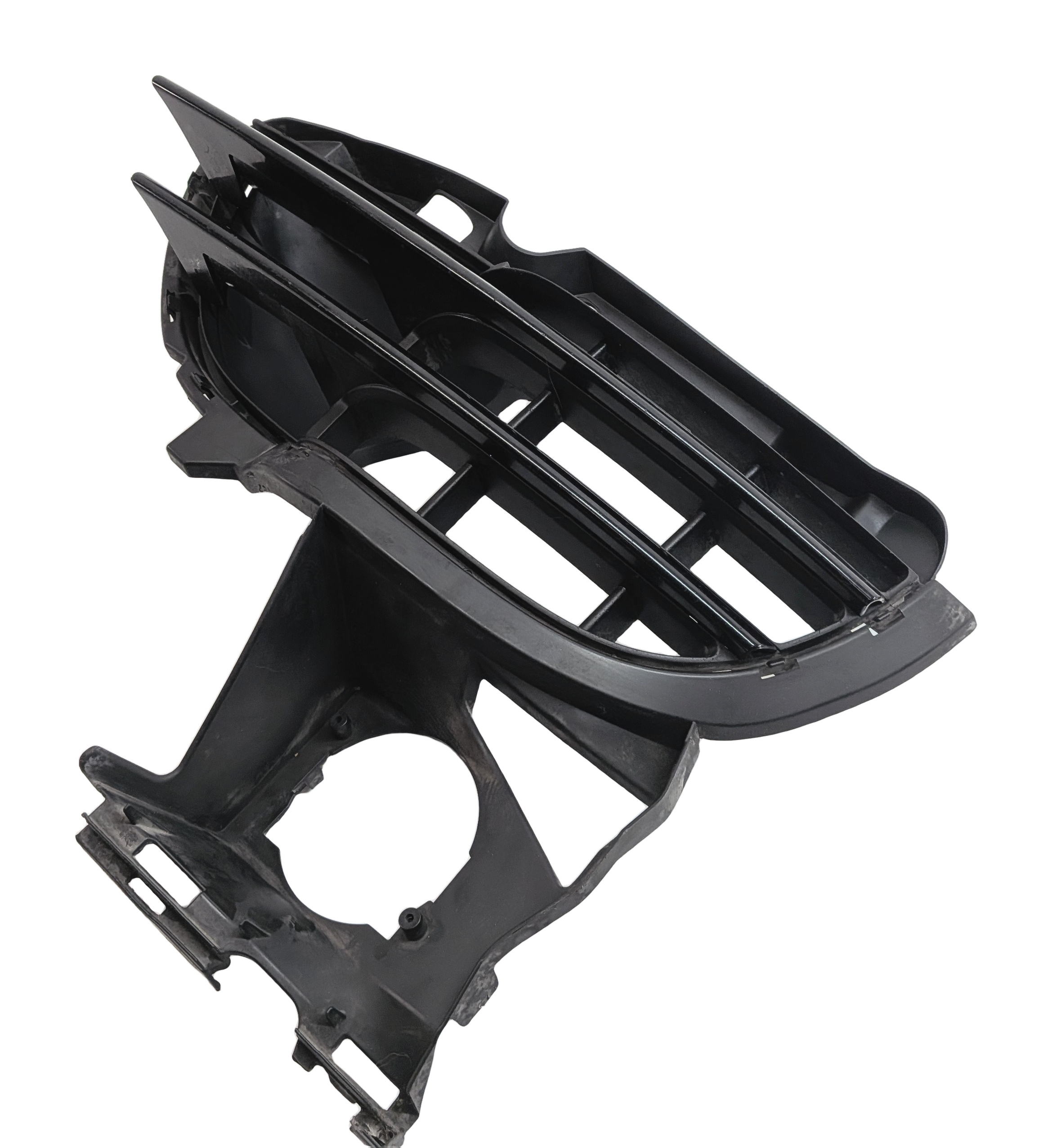 11-14 PORSCHE CAYENNE S 958 LEFT FRONT DRIVER LOWER BUMPER GRILLE TRIM (Black) — exact item pictured