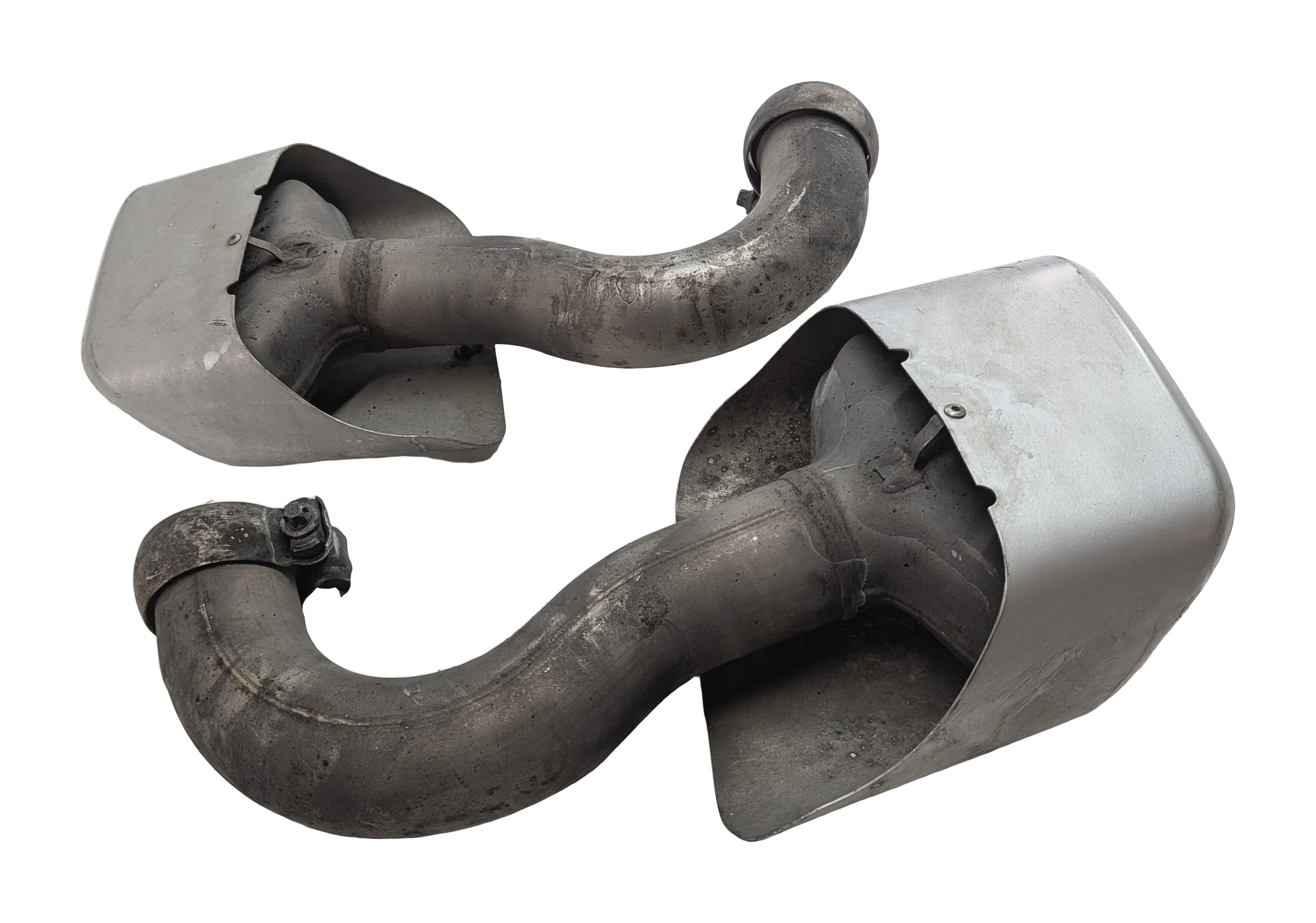 2011-2014 PORSCHE CAYENNE (958) 3.6L ENGINE MUFFLER PIPE EXHAUST TIP SET — exact item pictured