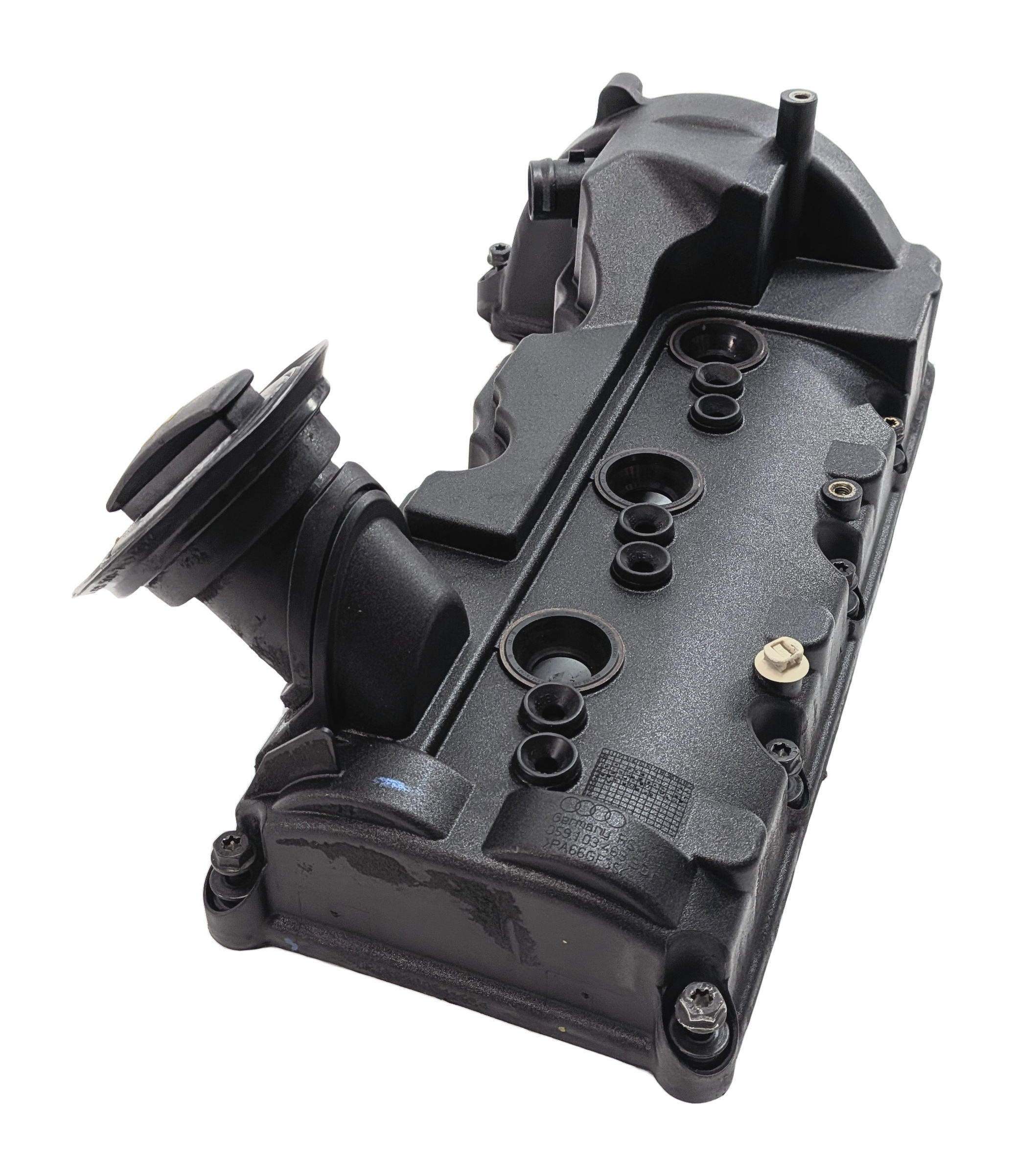 13-16 PORSCHE CAYENNE (958) 3.0L DIESEL (MCN.RB) LEFT DRIVER ENGINE VALVE COVER — exact item pictured