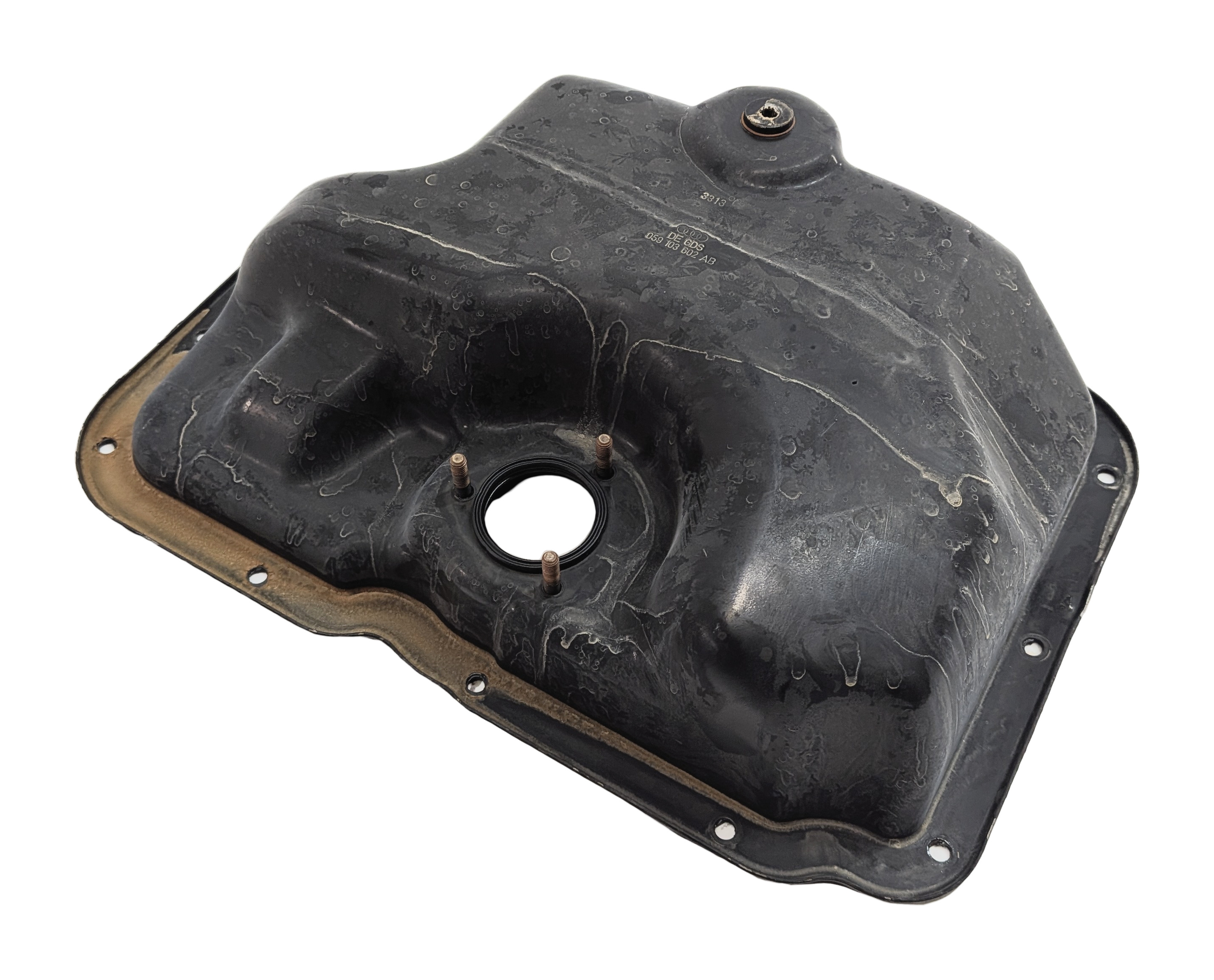 2013-2016 PORSCHE CAYENNE (958) 3.0L DIESEL ENGINE LOWER OIL FLUID PAN — exact item pictured