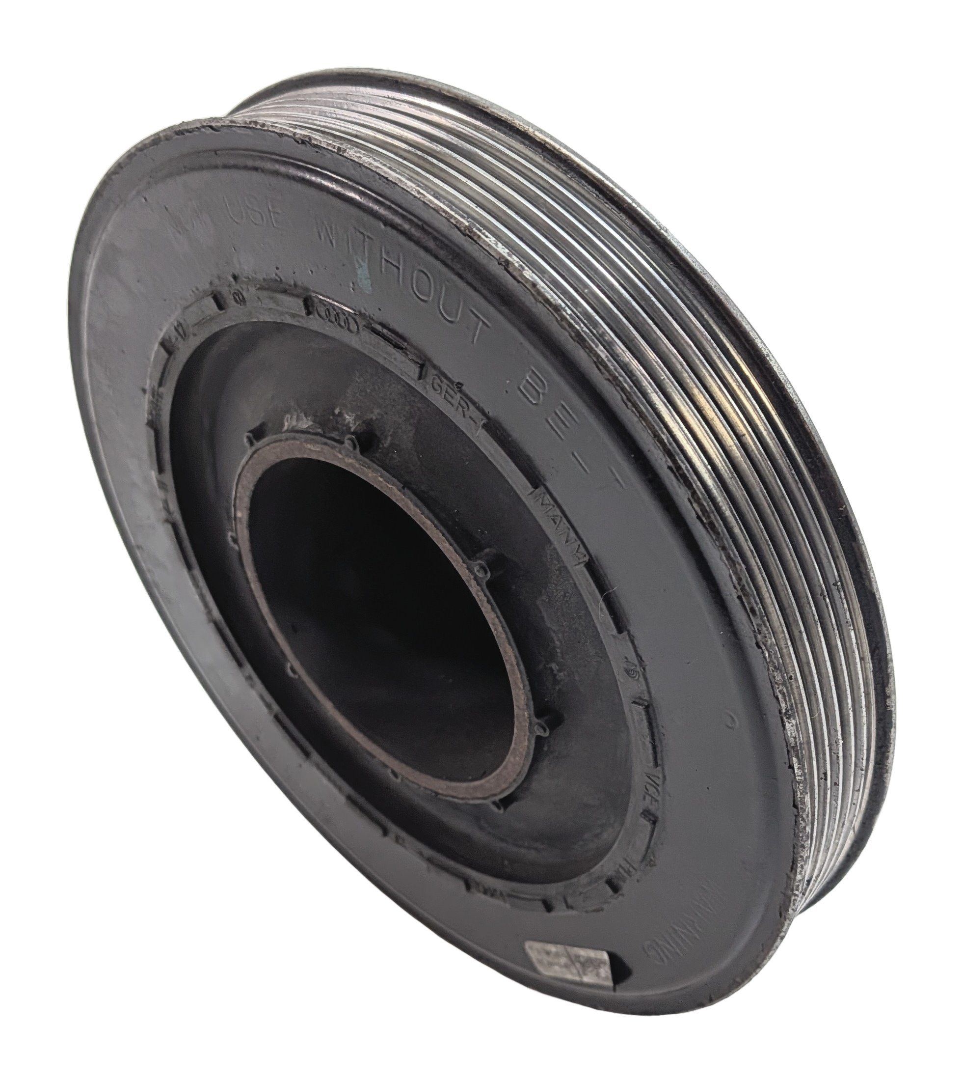 2013-2016 PORSCHE CAYENNE (958) 3.0L DIESEL ENGINE HARMONIC BALANCER PULLEY — exact item pictured