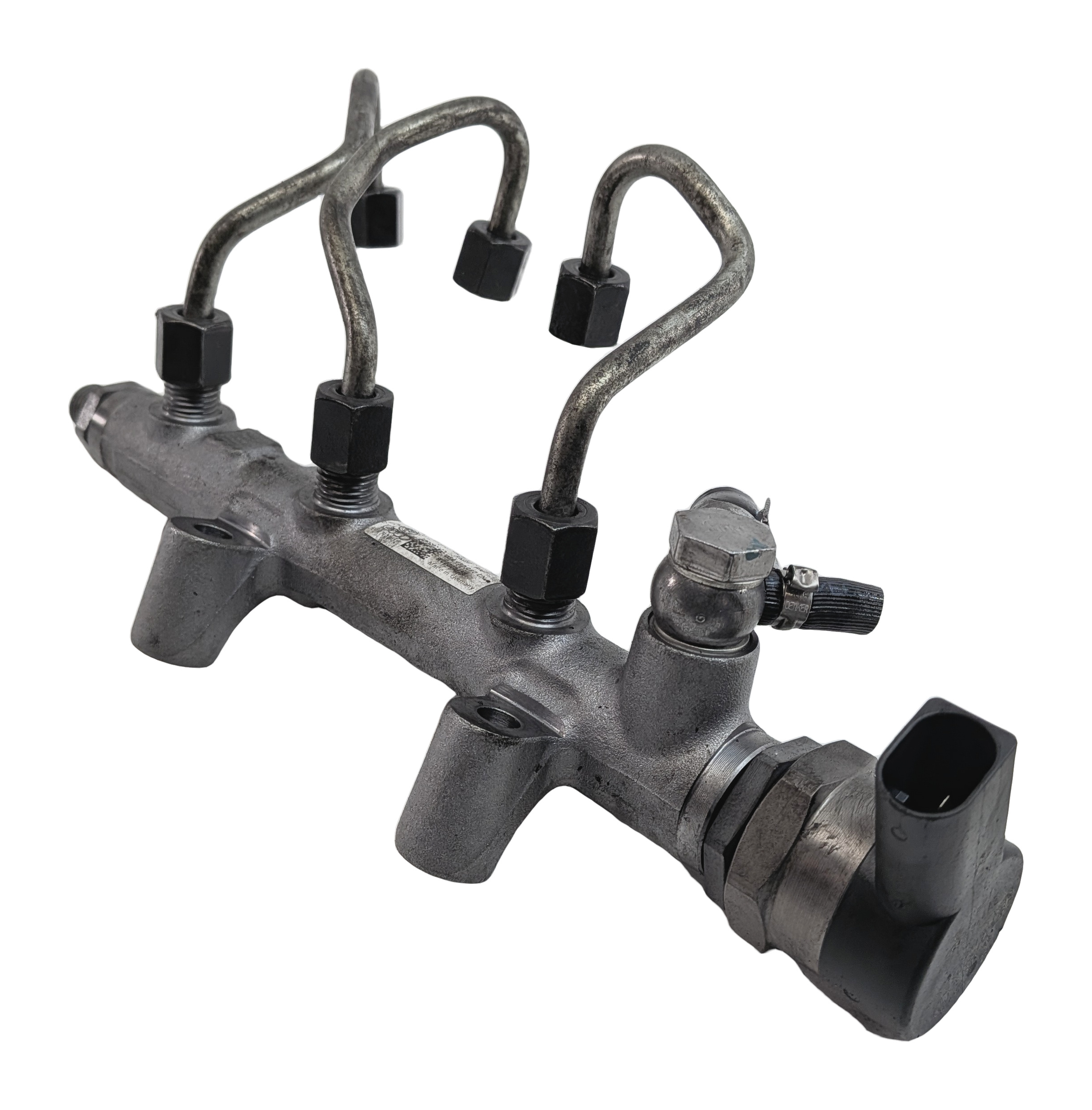 2014 PORSCHE CAYENNE (958) 3.0L MCB.RB RIGHT DIESEL FUEL INJECTOR RAIL w/ LINES — exact item pictured