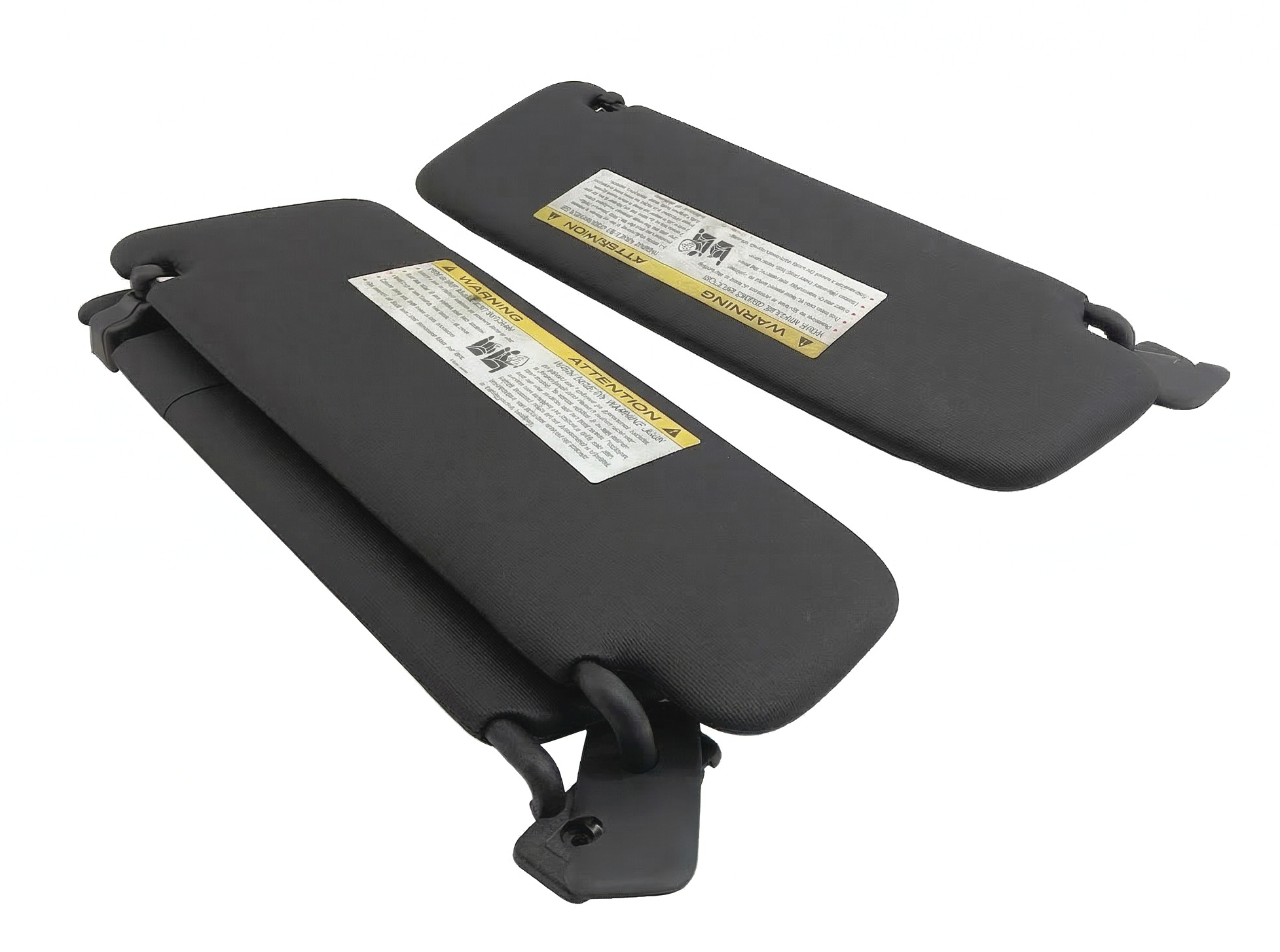 2011-2014 PORSCHE CAYENNE (958) FRONT LEFT & RIGHT SUNVISOR SHADE SET 2 (Black) — exact item pictured