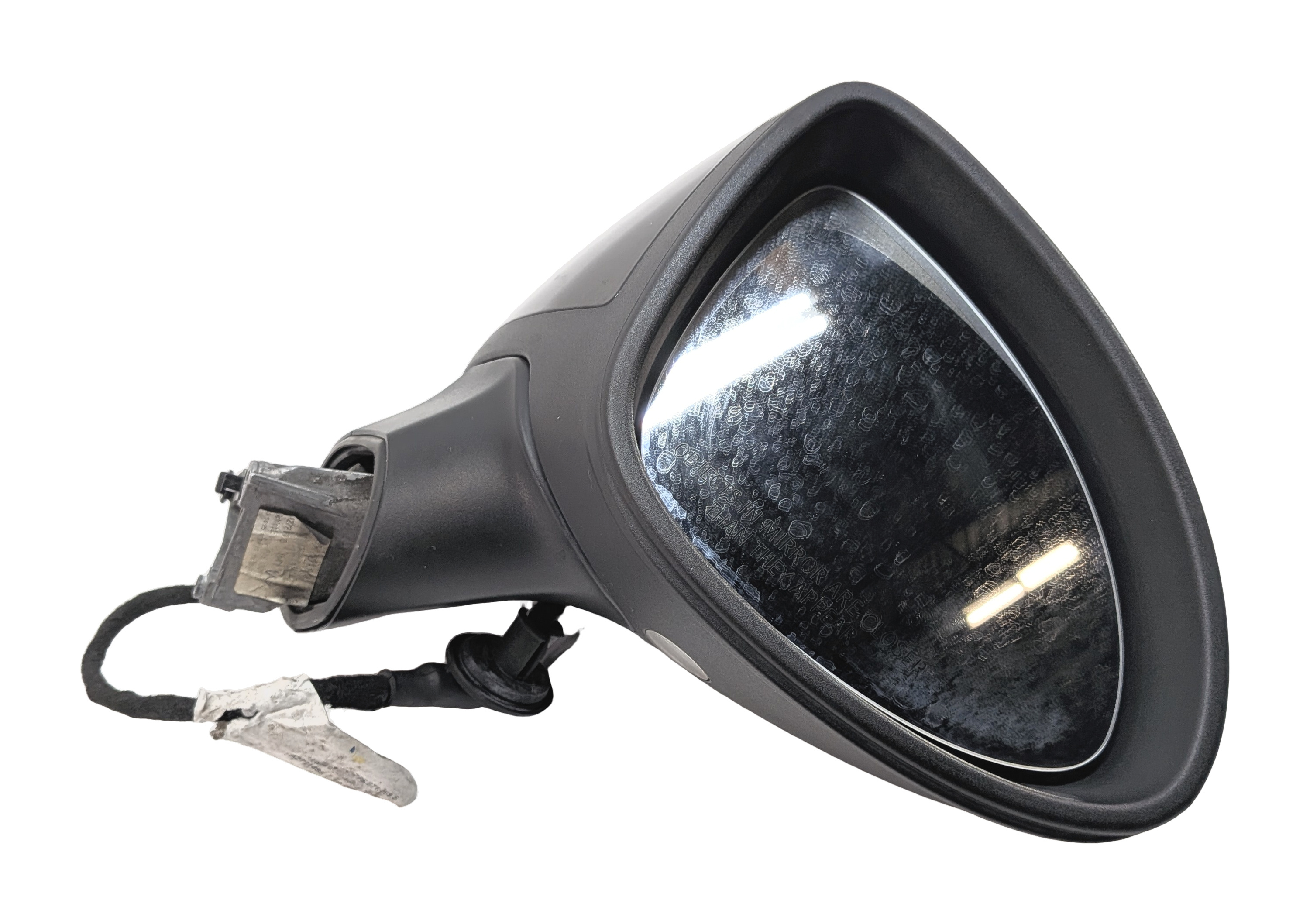2011-2014 PORSCHE CAYENNE (958) RIGHT PFOLD AUTODIM BLIND SPOT MIRROR (Black) — exact item pictured