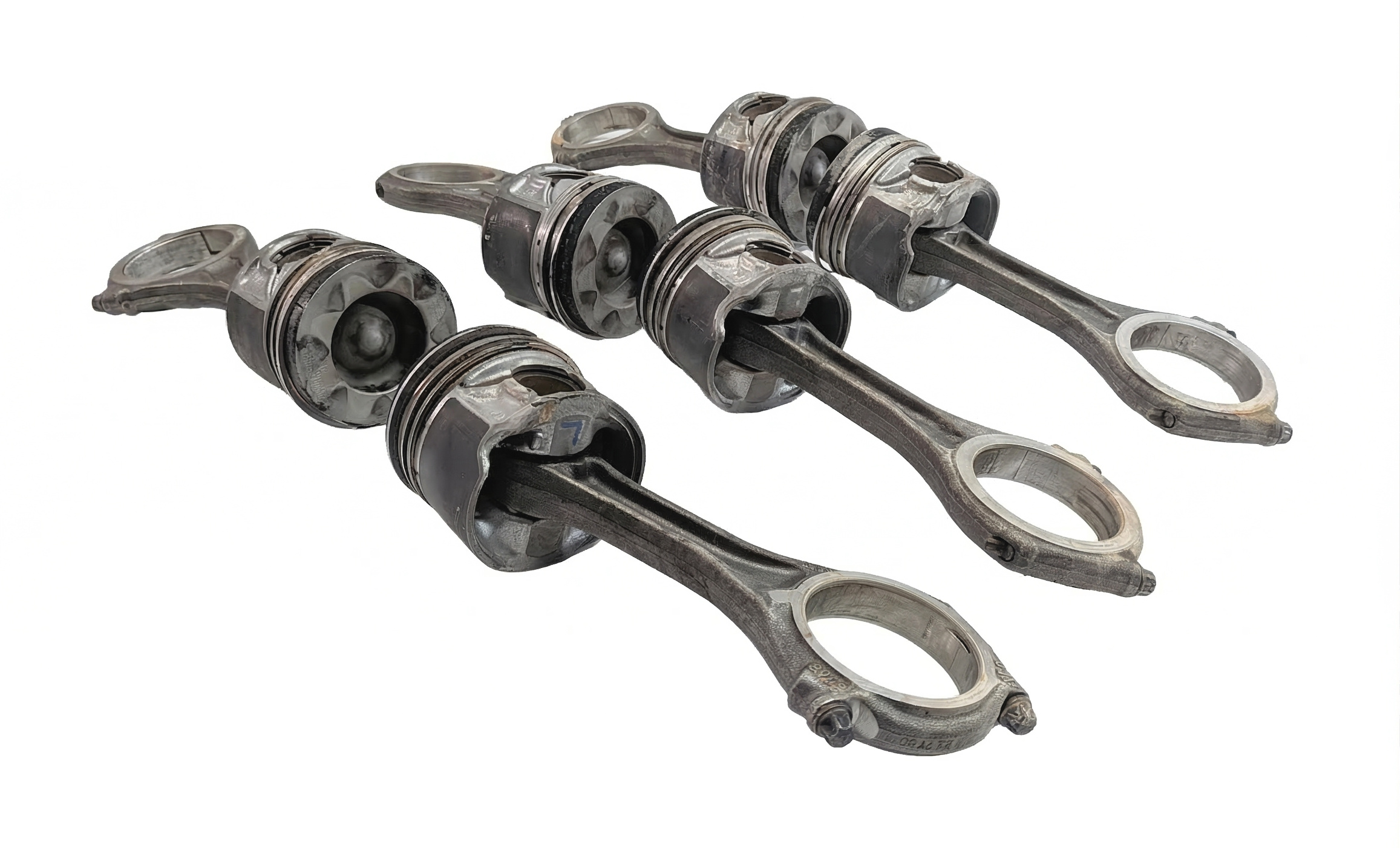 2013-2016 PORSCHE CAYENNE (958) 3.0L MCN.RB DIESEL ENGINE - PISTON SET-6 — exact item pictured