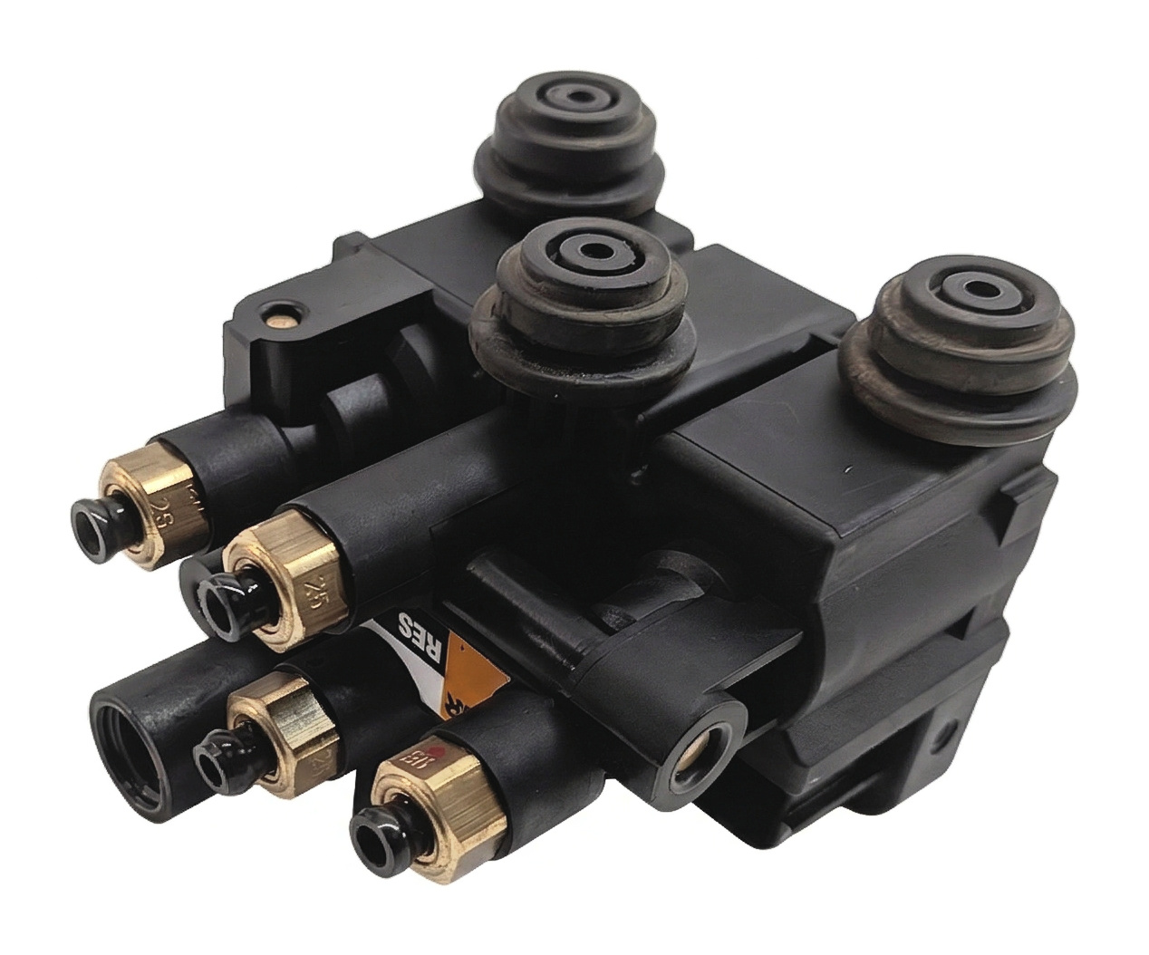 2015 RANGE ROVER SPORT (L494) REAR AIR SUSPENSION VALVE BLOCK SOLENOID MANIFOLD — exact item pictured