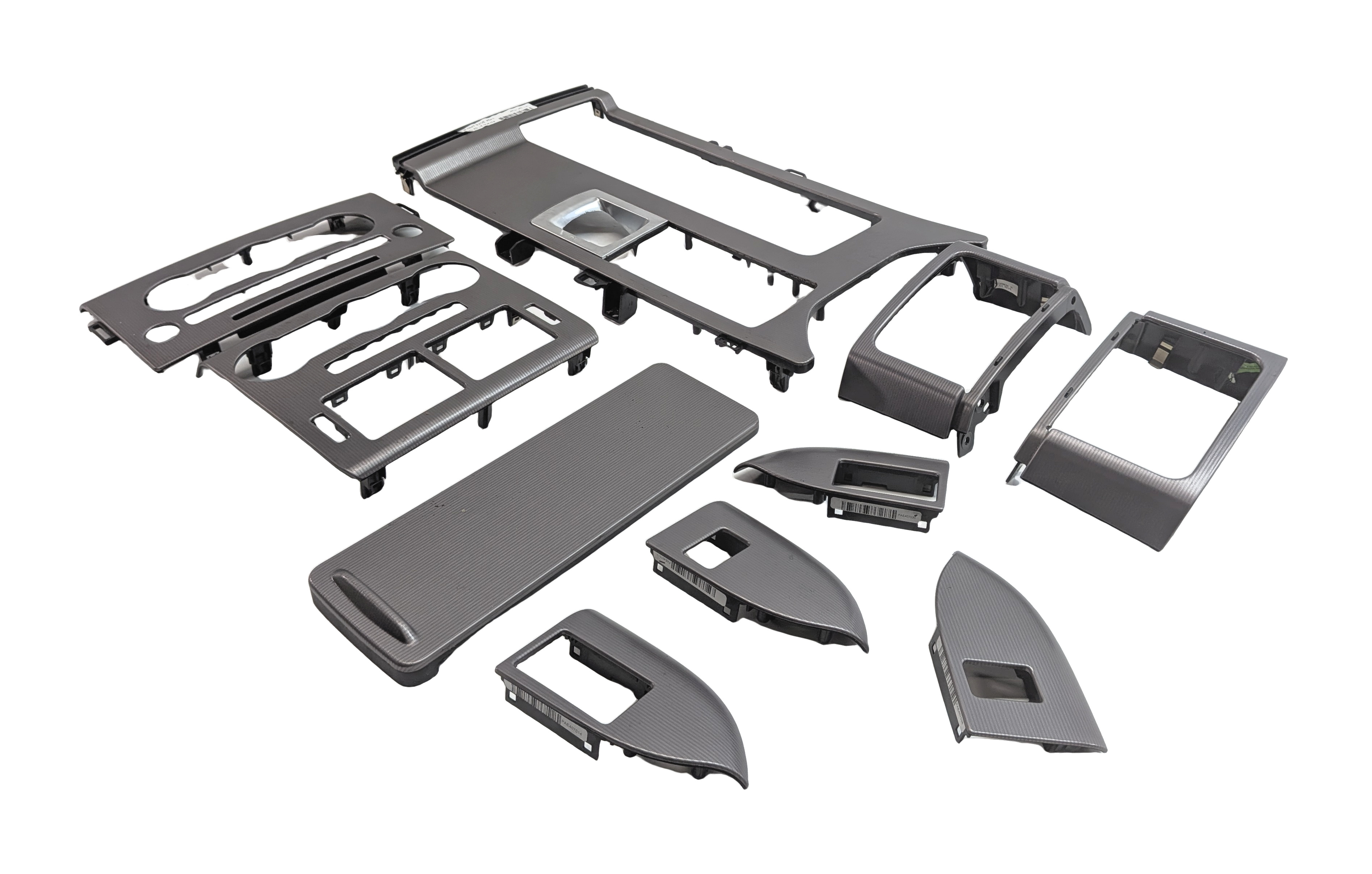 2015 RANGE ROVER SPORT (L494) INTERIOR DASH DOOR CONSOLE TRIM SET/10 (SILVER) — exact item pictured