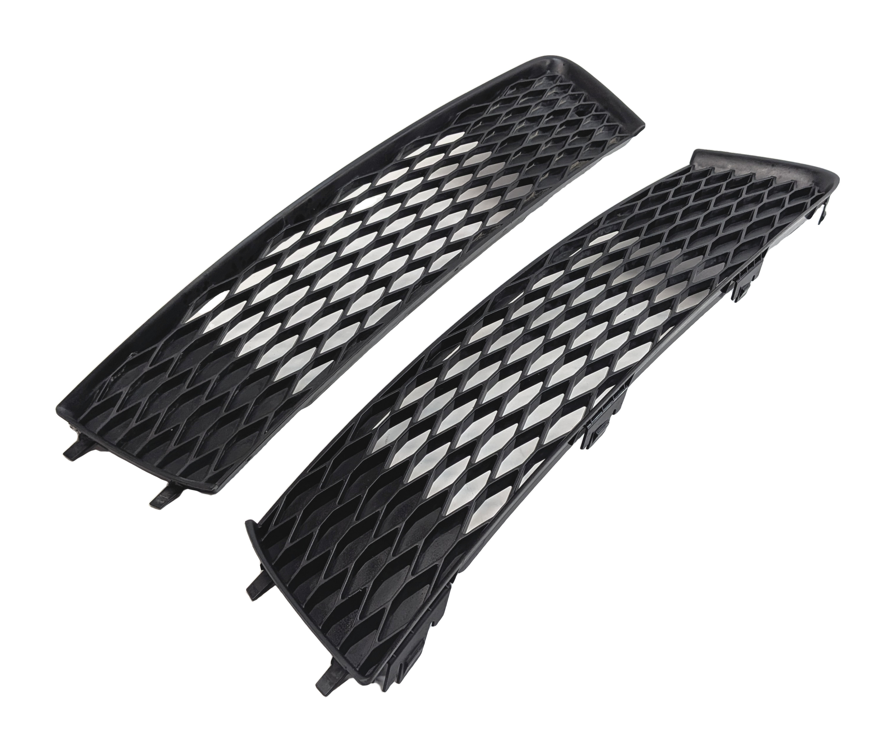 2014 AUDI Q7 (4L) FRONT LEFT & RIGHT UPPER BUMPER GRILLE TRIM SET/2 (S-LINE) — exact item pictured