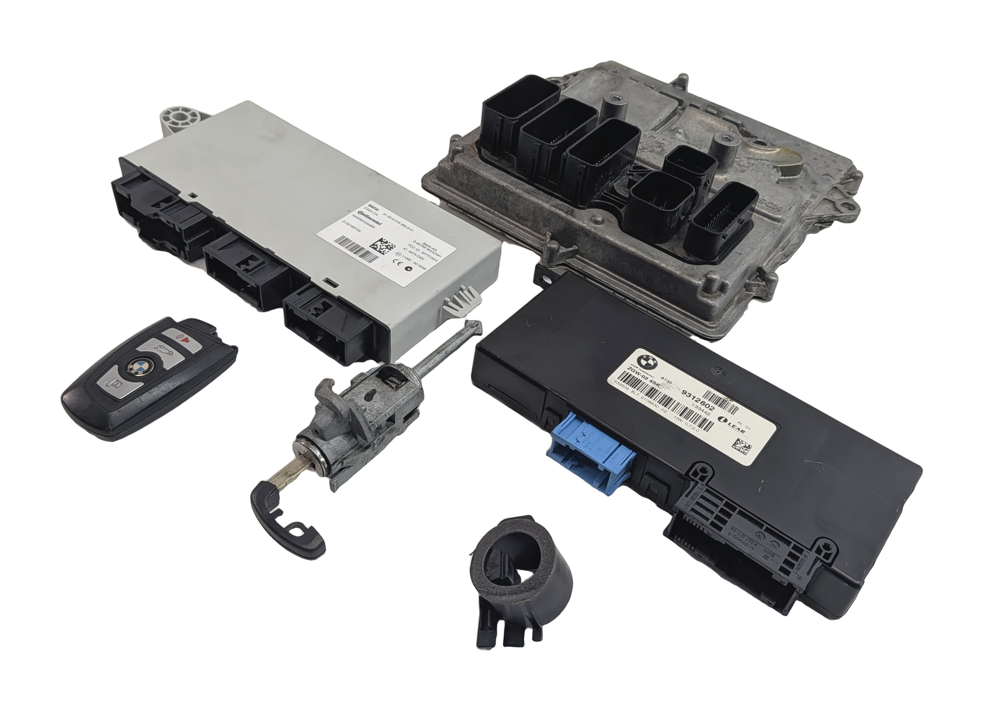 2014 BMW X3 (F25) 3.0L (N55) MEVD1726 ENGINE DME ECU CAS4 MODULE KEY SET — exact item pictured