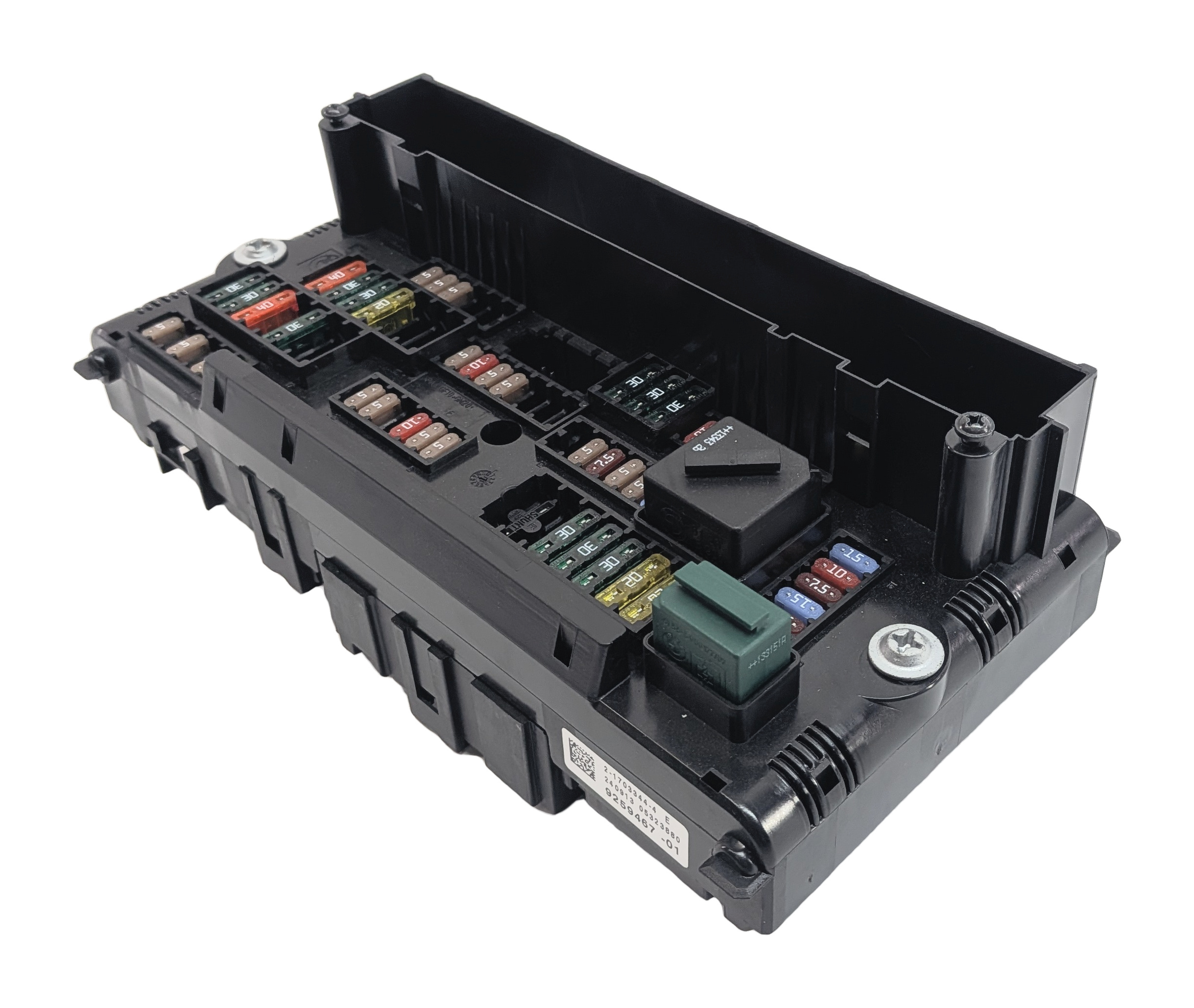 2014 BMW X3 (F25) 3.0L FRONT POWER DISTRIBUTION FUSE BOX RELAY CARRIER — exact item pictured