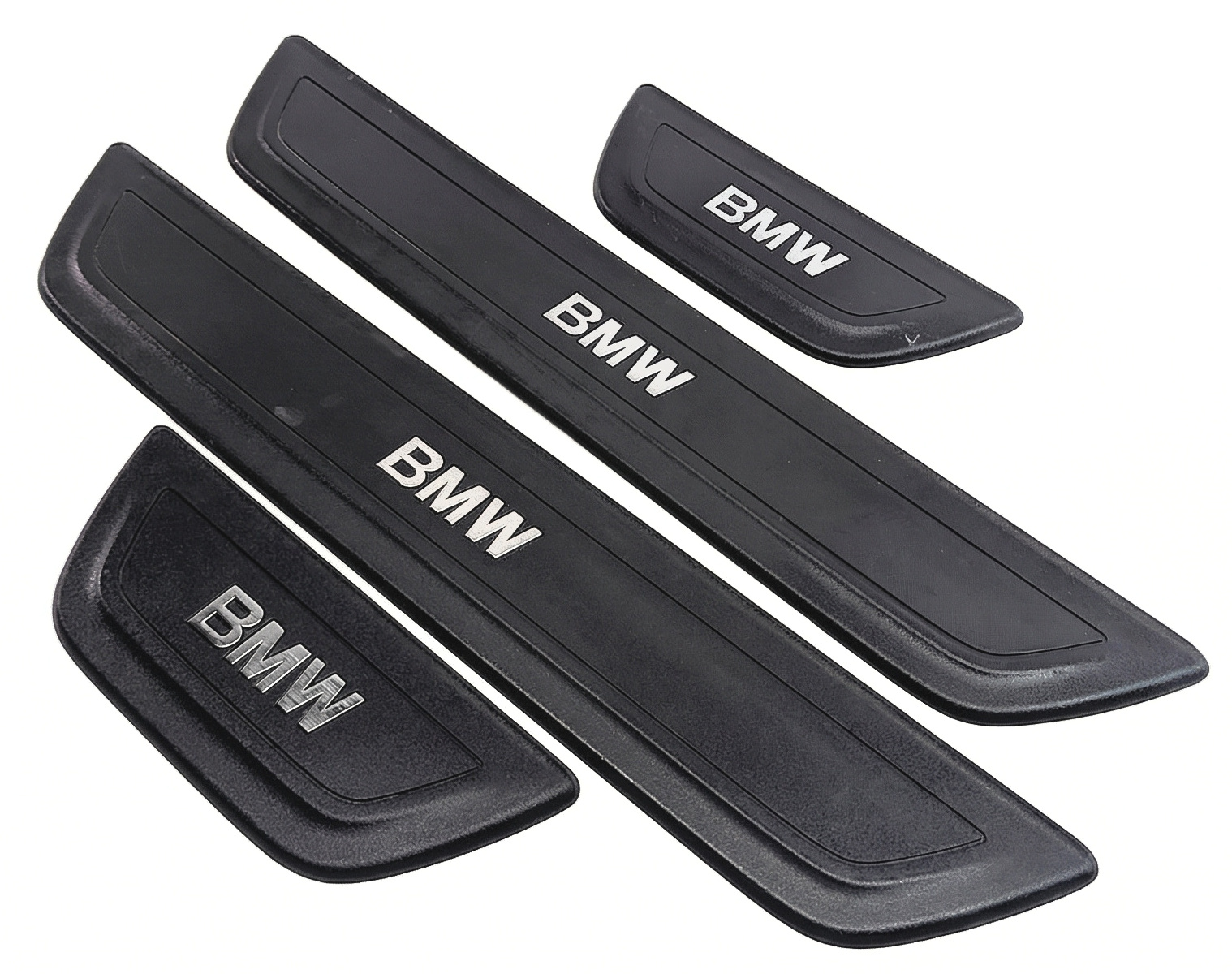 2014 BMW X3 (F25) FRONT AND REAR DOOR SILL SCUFF PLATE SET/4 (Black) — exact item pictured