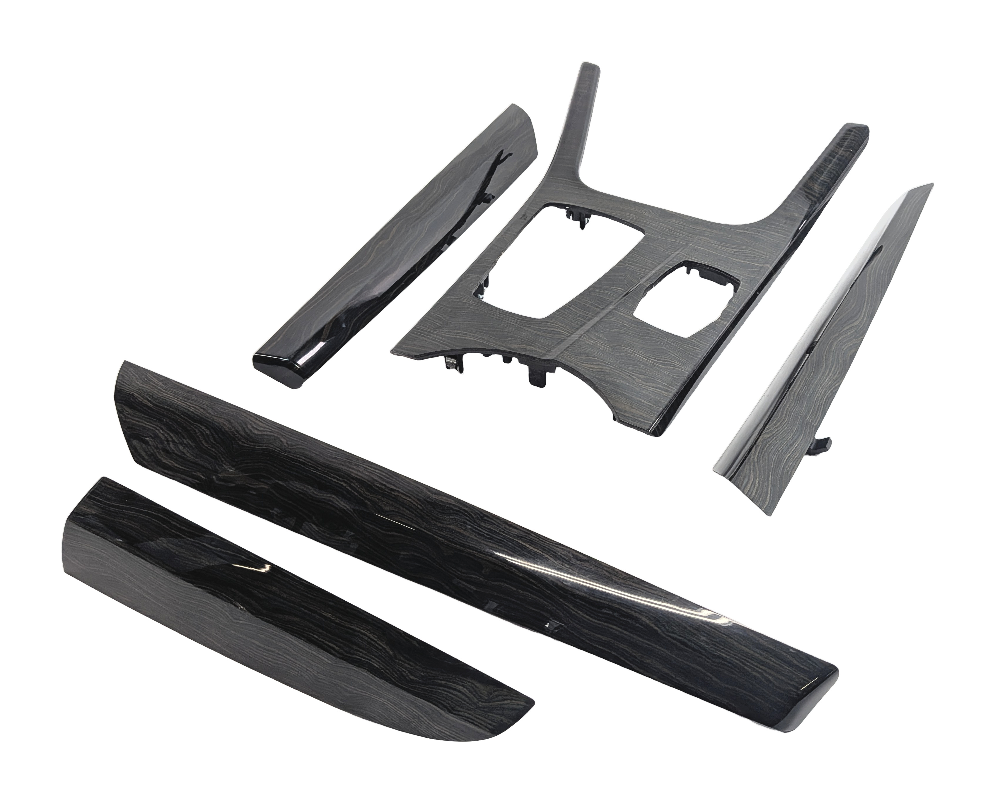2014 BMW X3 (F25) INTERIOR TRIM DECOR PANEL SET/5 DARK FINE WOOD GRAIN — exact item pictured