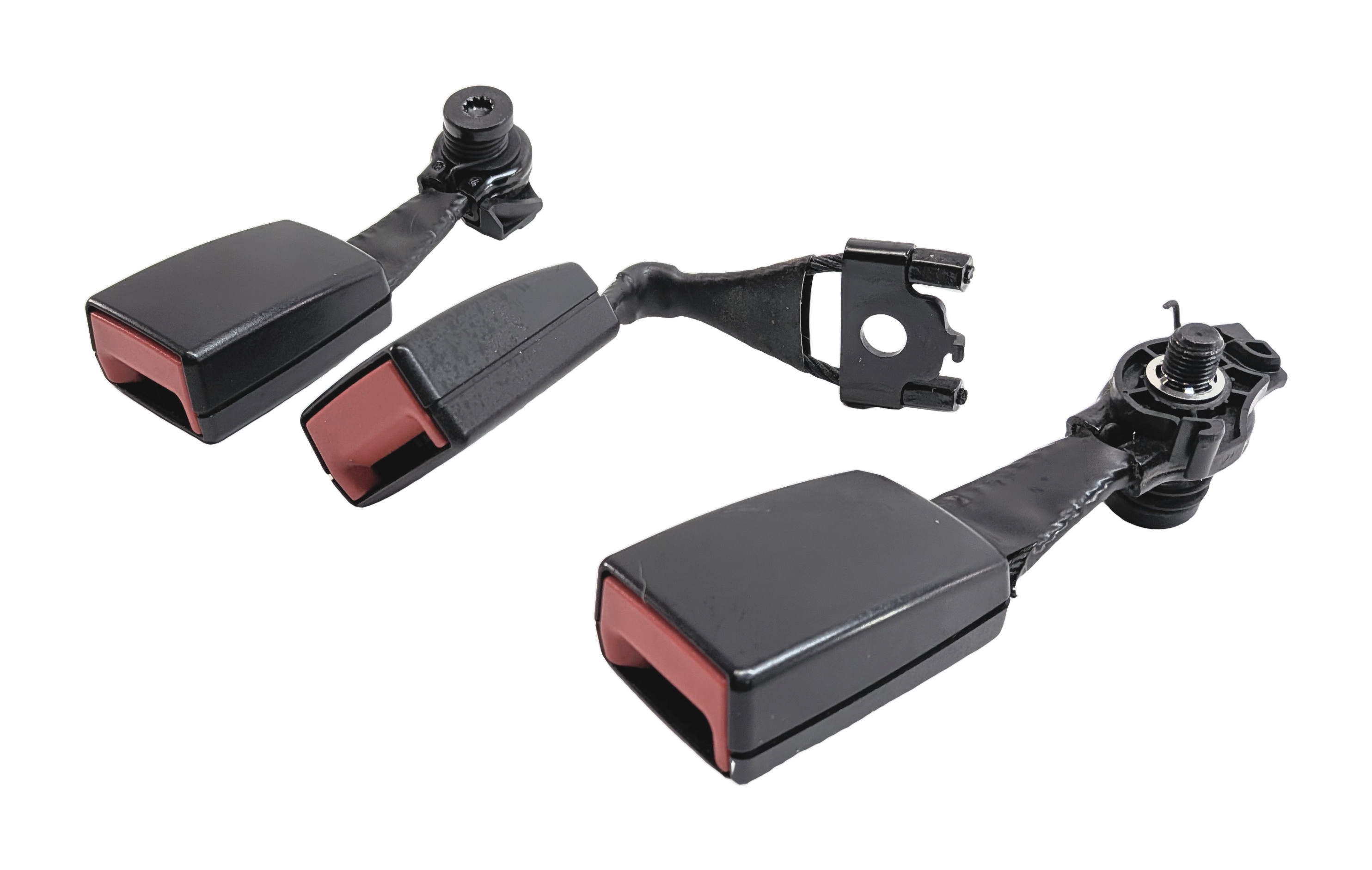 2014 AUDI Q5 (B8 8R) REAR LEFT CENTER RIGHT SEAT SEATBELT BUCKLE RECEIVER SET/3 — exact item pictured