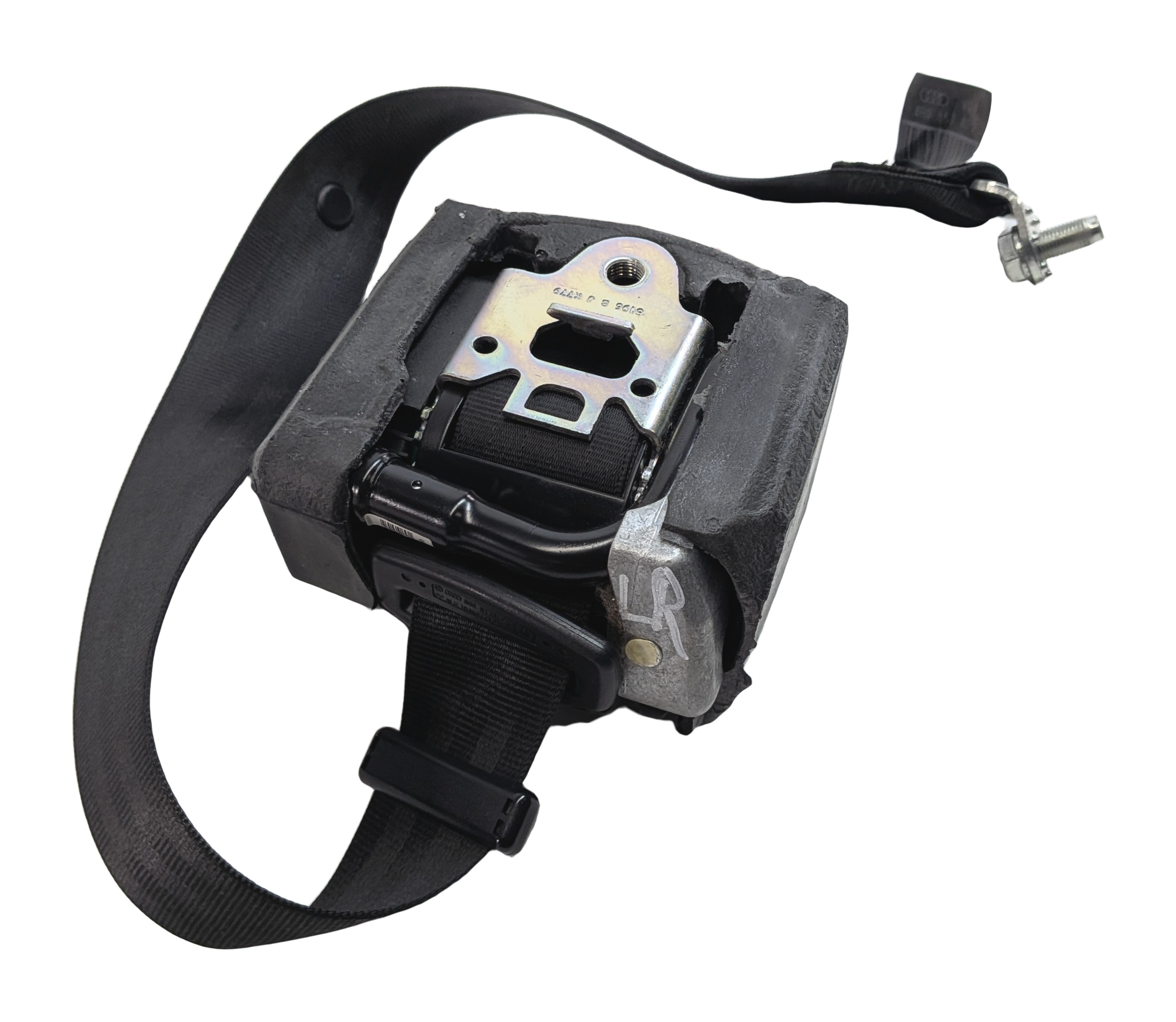 2014 AUDI Q5 (B8 8R) REAR LEFT SEAT SEATBELT RETRACTOR (Black) — exact item pictured