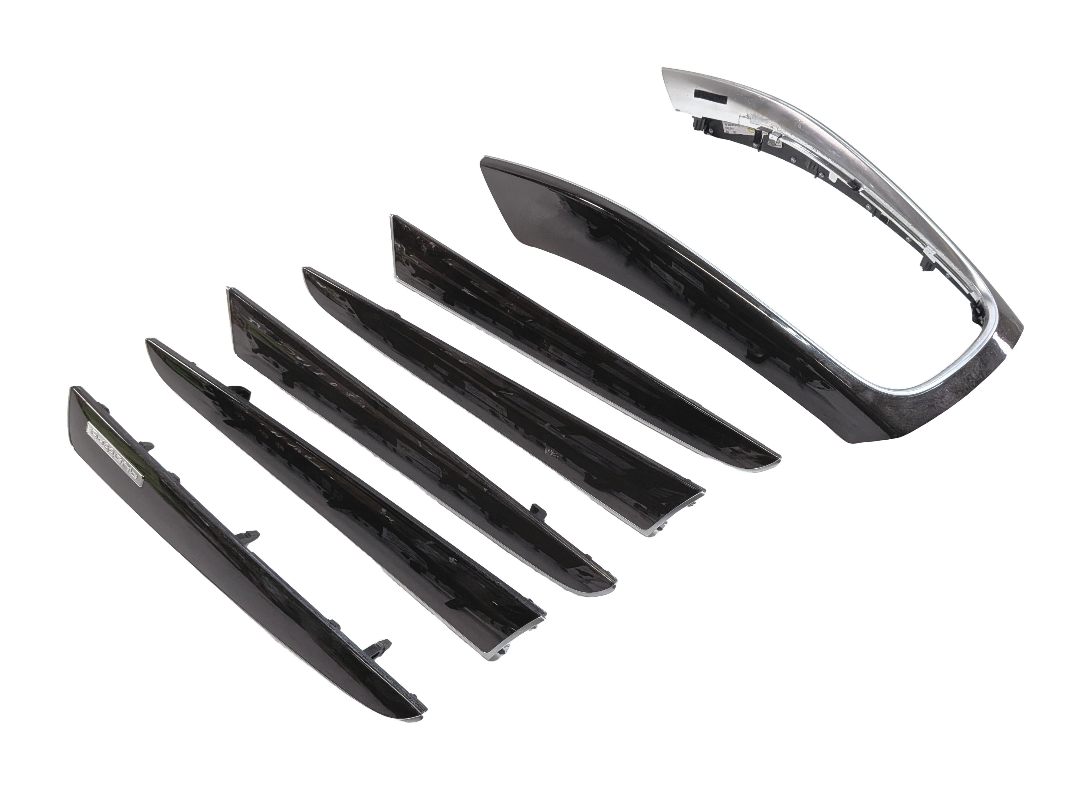 2014 AUDI Q5 (B8 8R) INTERIOR FRONT CENTER CONSOLE DASH DOOR TRIM SET/6 (Walnut) — exact item pictured