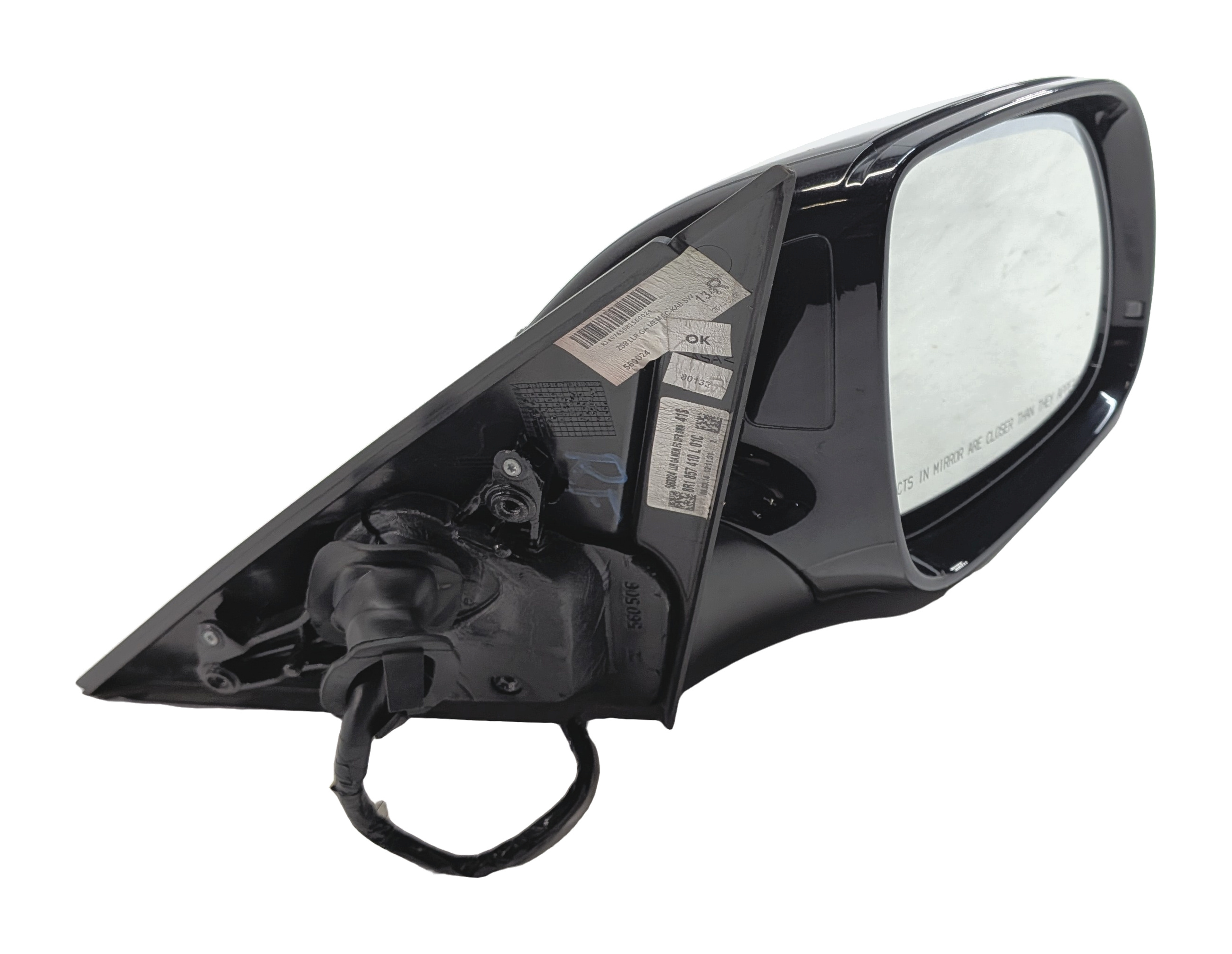 09-14 AUDI Q5 B8 8R RIGHT PFOLD HEAT MEM AUTODIM BLIND SPOT DOOR MIRROR(Black) — exact item pictured