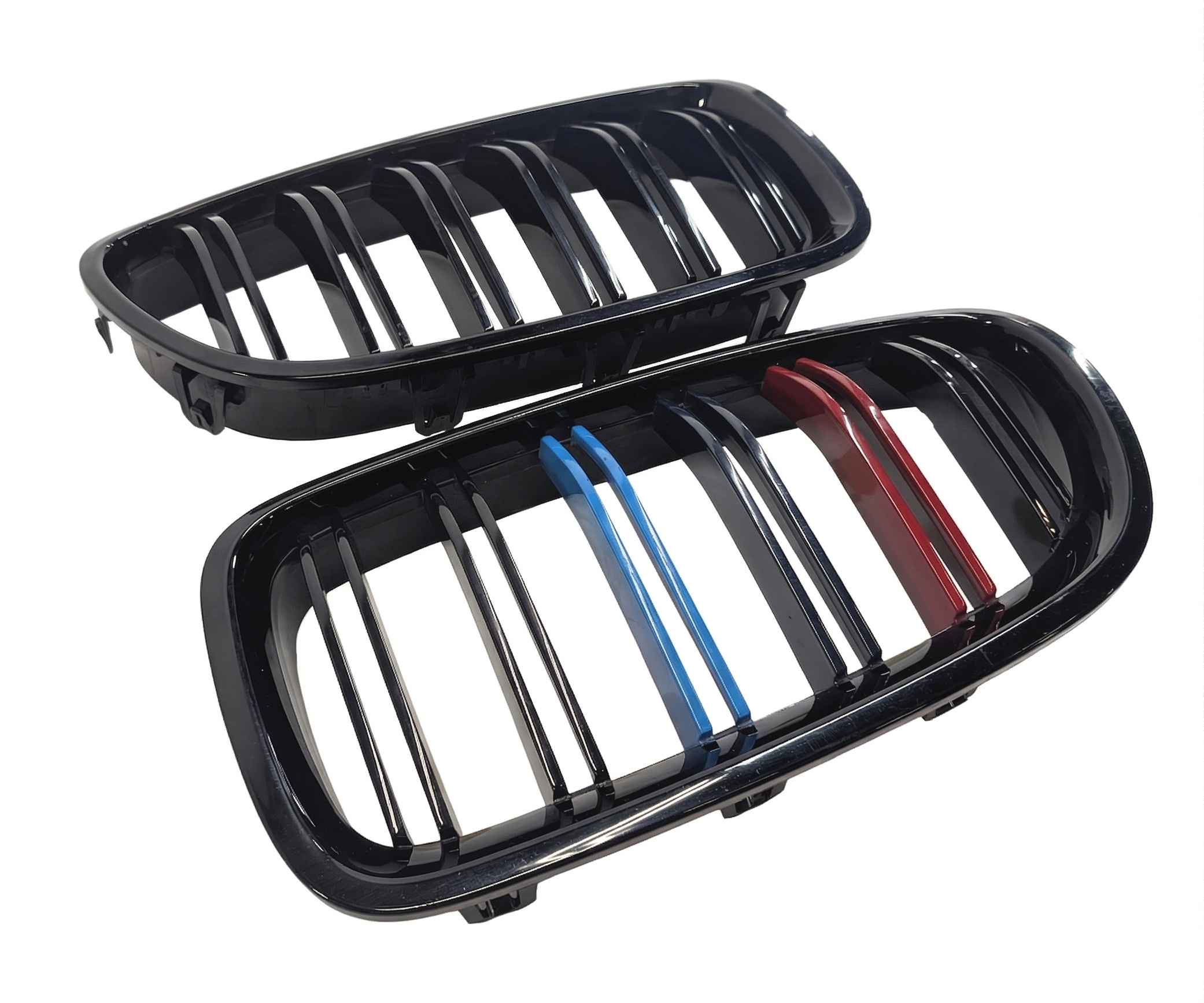 2014 BMW 550I (F10) FRONT KIDNEY GRILLE SET/2 AFTERMARKET M-STYLE — exact item pictured