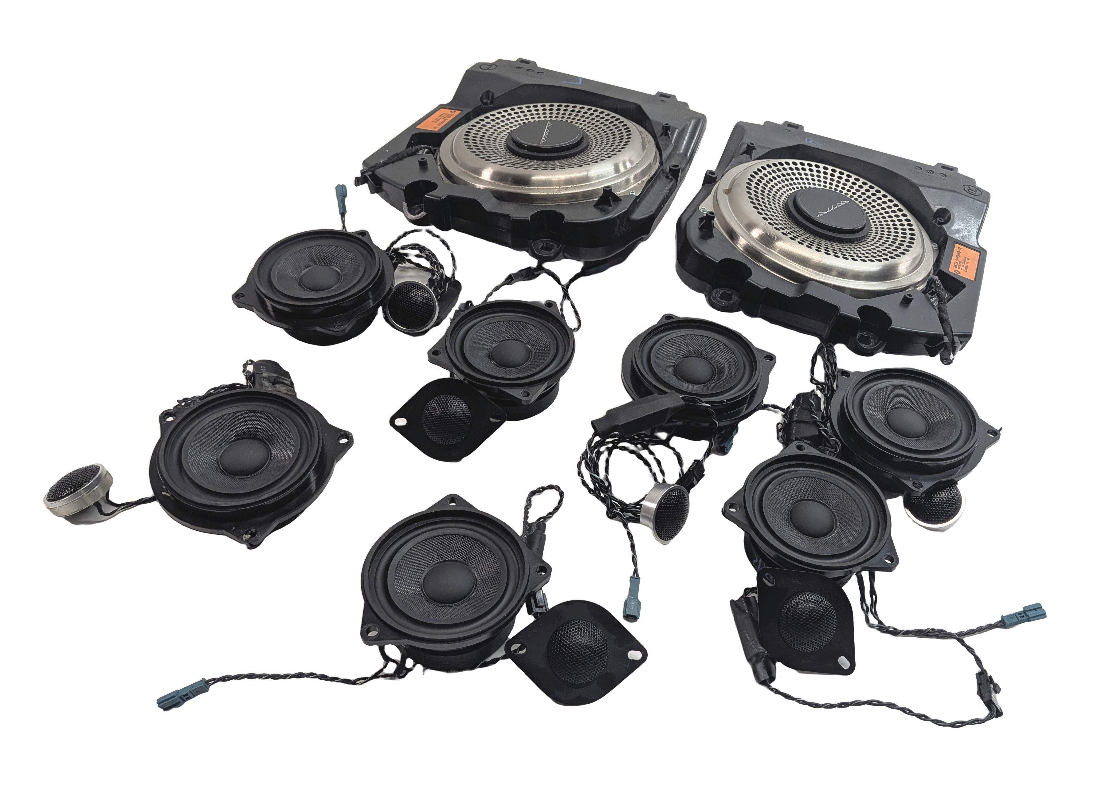 2014 BMW 550i (F10) RADIO STEREO BAVSOUND AUDIO SYSTEM SPEAKER SET/16 — exact item pictured