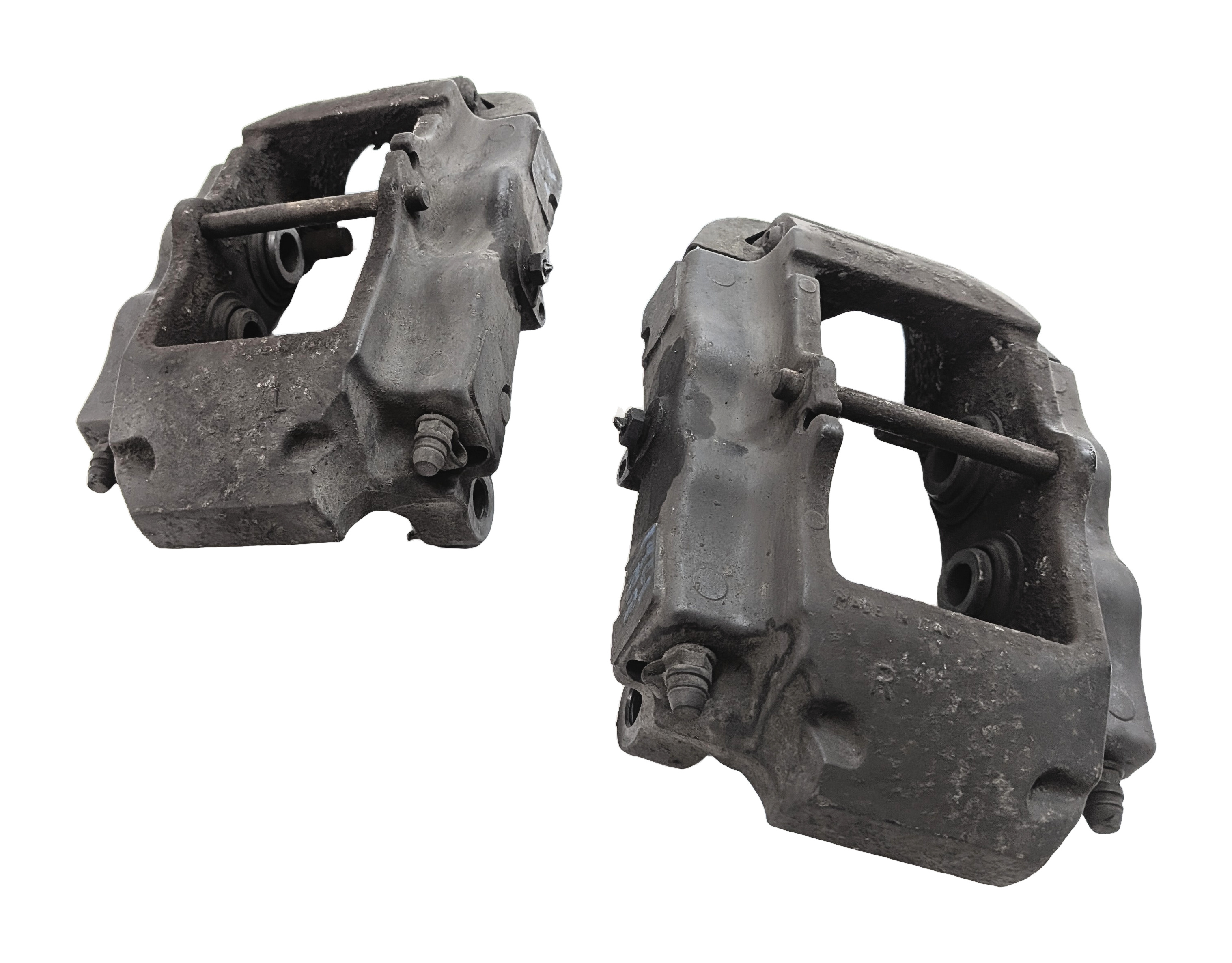 04-15 VW TOUAREG AUDI Q7 4L REAR LEFT & RIGHT ABS DISC BRAKE CALIPER SET2 BREMBO — exact item pictured