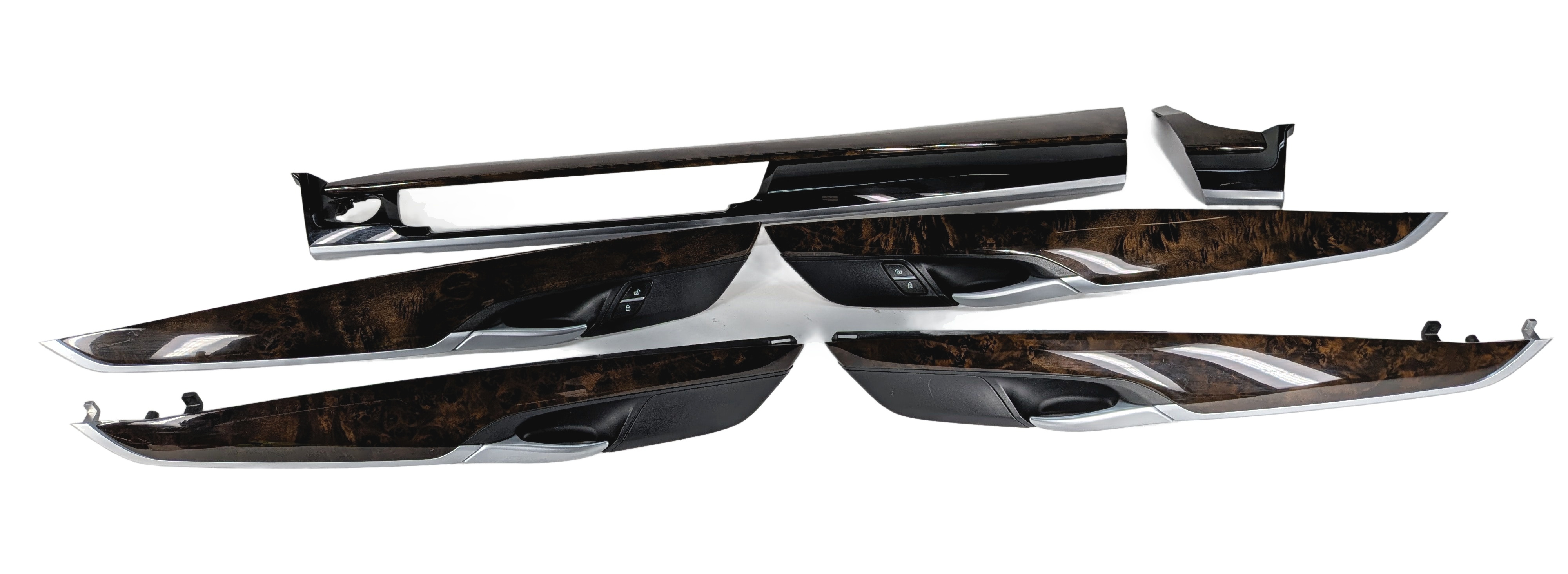 2015 BMW X6 (F16) INTERIOR DOOR DASH DECOR TRIM SET/6 (Poplar) — exact item pictured