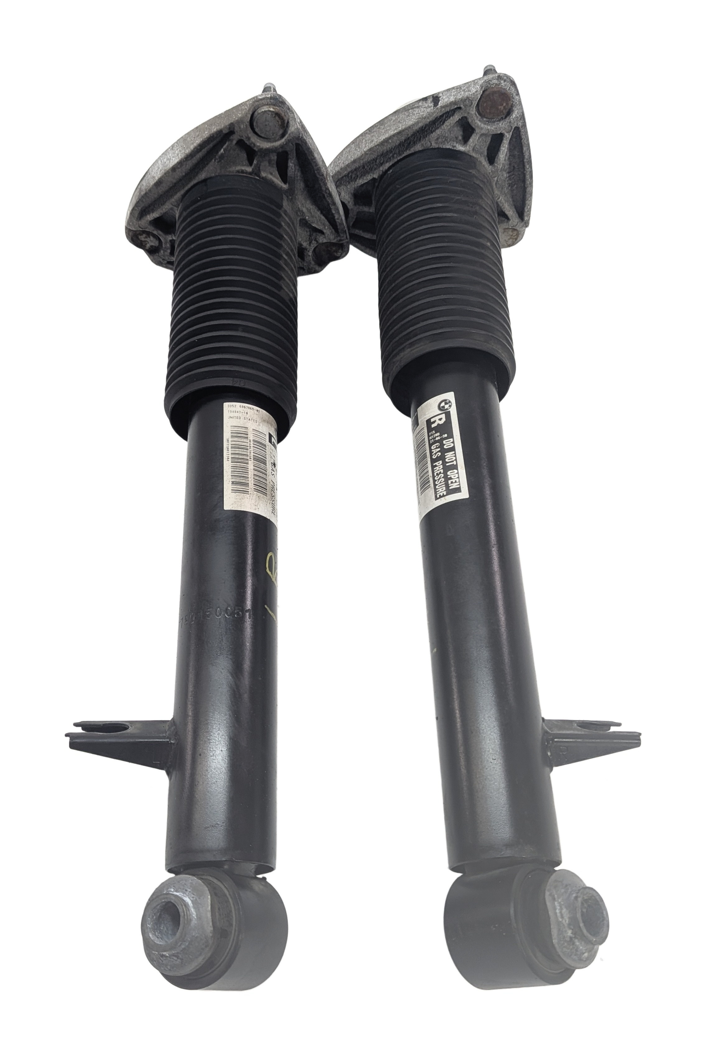 14-19 BMW X5 X6 F15 F16 REAR LEFT & RIGHT STANDARD SUSPENSION SHOCK STRUT SET-2 — exact item pictured