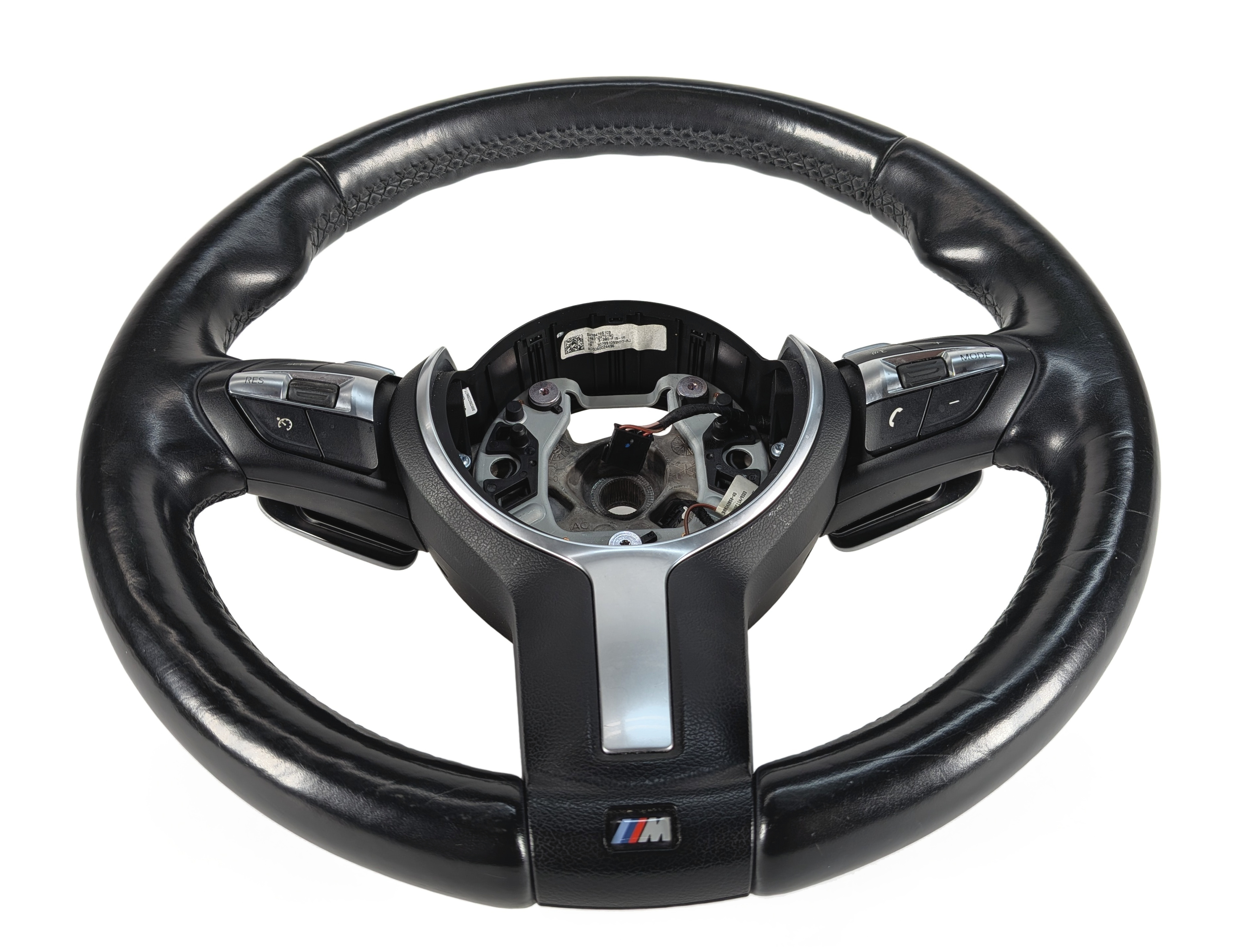 2015 BMW X6 (F16) M SPORT HEATED STEERING WHEEL w/SHIFT PADDLES (Black) — exact item pictured