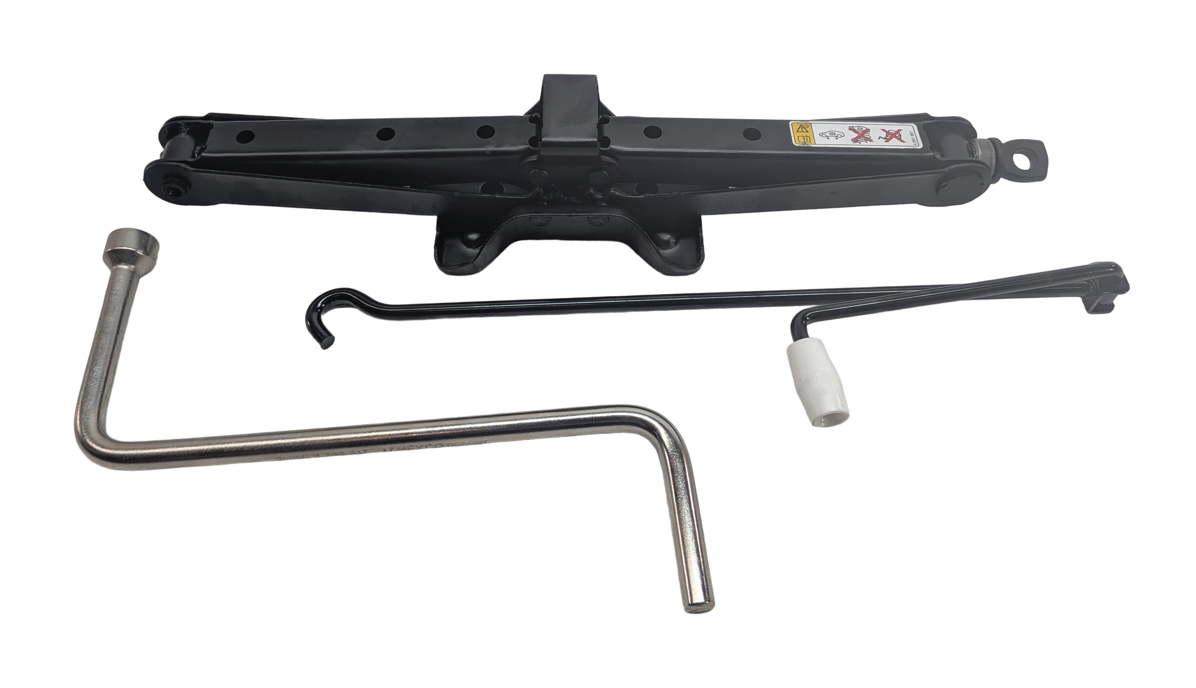 2008-2019 BMW X6 X3 (E71 F16) EMERGENCY SPARE TIRE LIFT JACK w/TOOLS TOOL KIT — exact item pictured