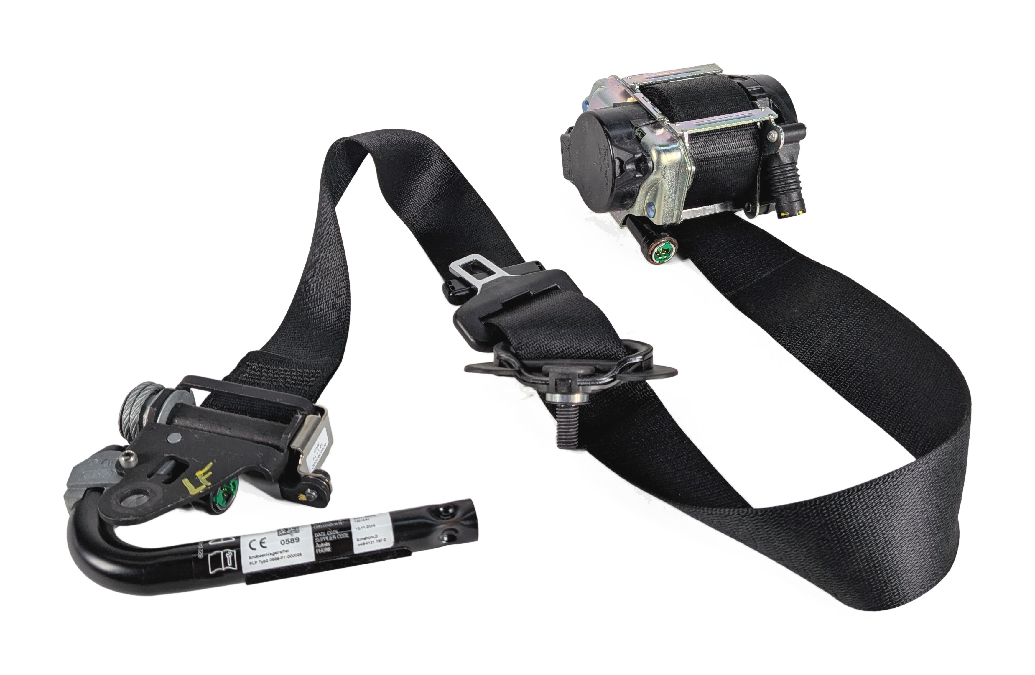 2014-2019 BMW X5 X6 (F15 F16) LEFT FRONT DRIVER SEATBELT RETRACTOR (Black) — exact item pictured