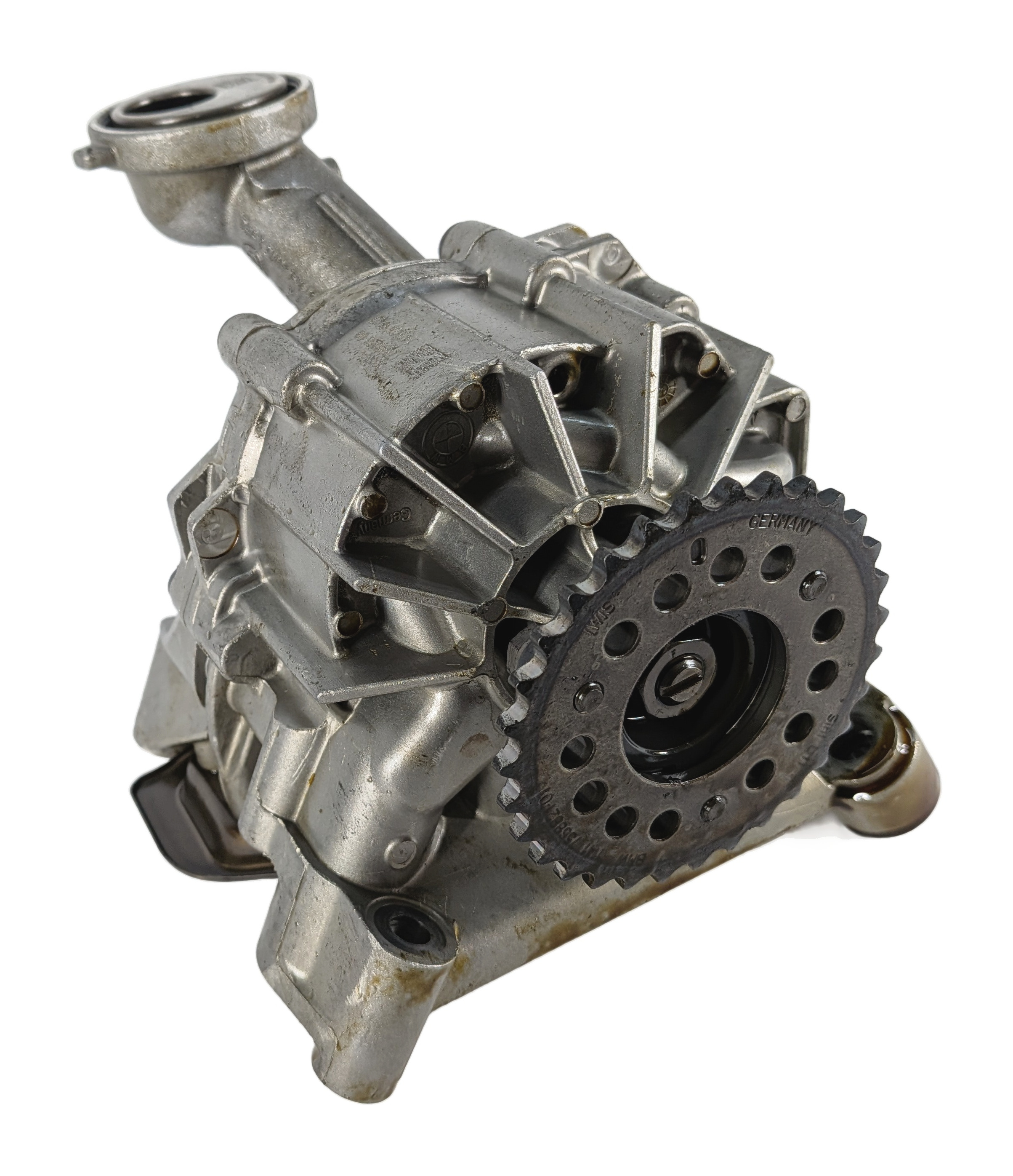 2015 BMW X6 (F16) 4.4L (N63) ENGINE OIL FLUID PUMP w/PICKUP TUBE — exact item pictured