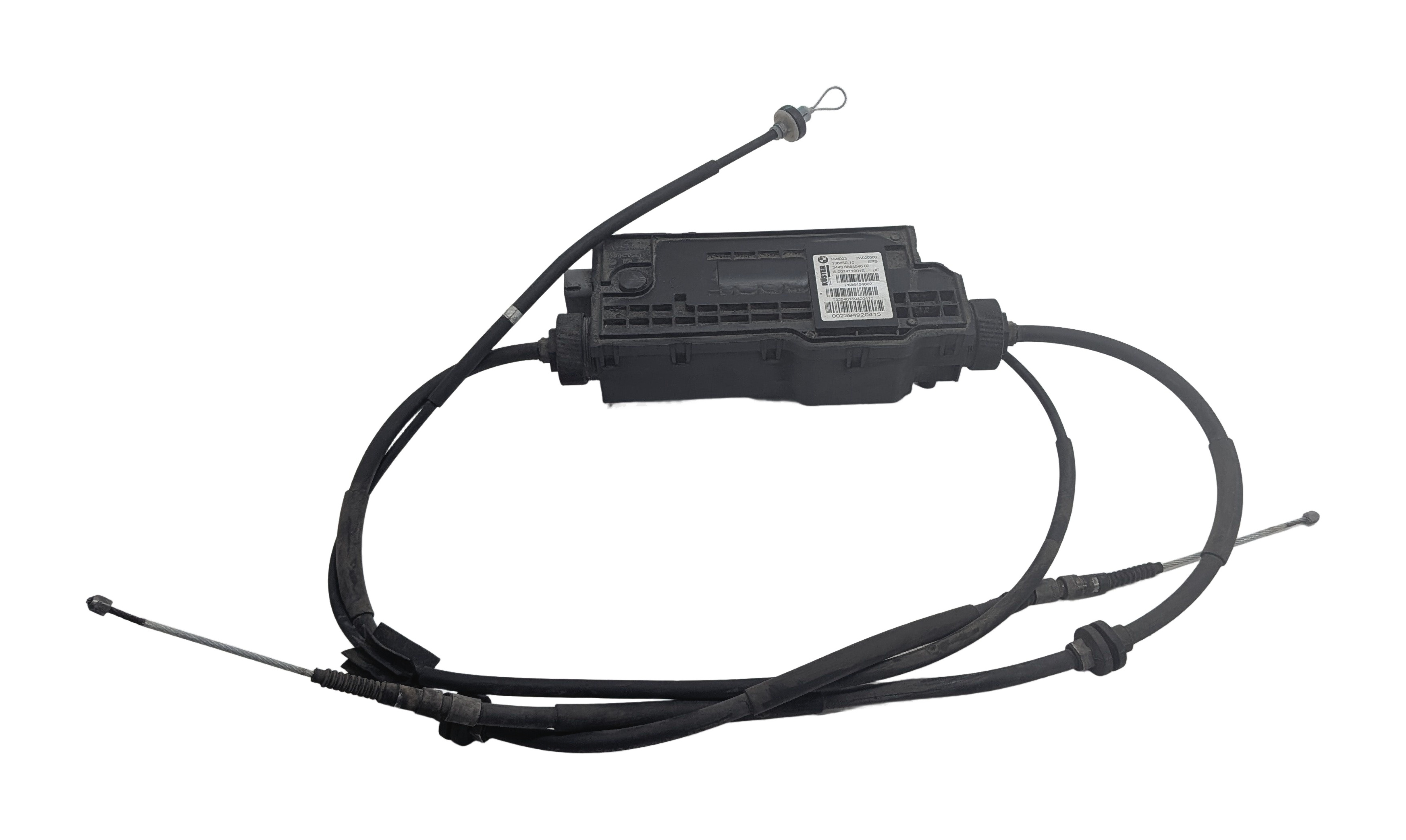 2015 BMW X6 (F16) REAR ELECTRONIC EMERGENCY PARK PARKING BRAKE ACTUATOR w/CABLES — exact item pictured