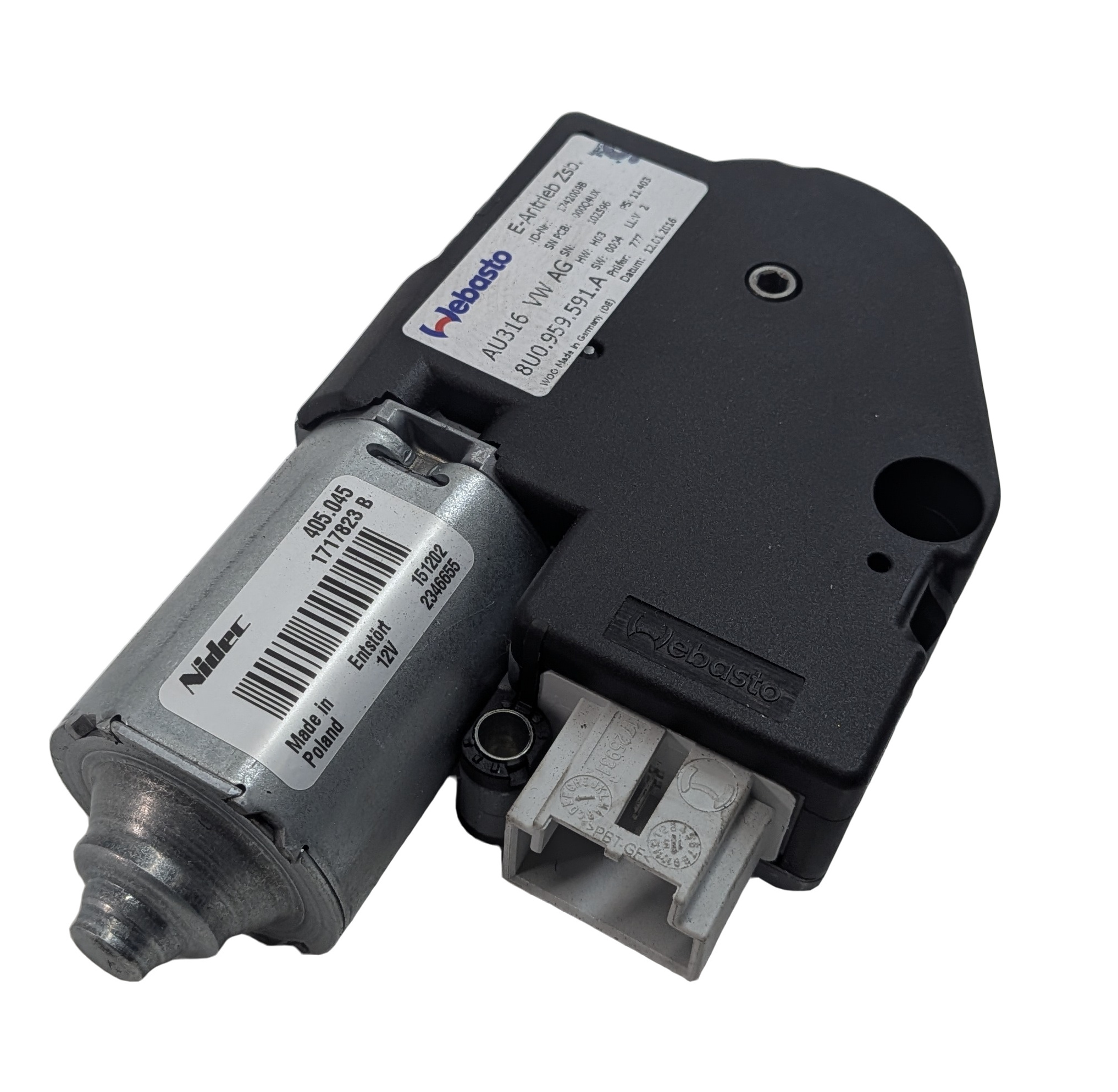 2015-2018 AUDI Q3 (8U) FRONT OR REAR SUNROOF SUN ROOF WINDOW MOTOR — exact item pictured
