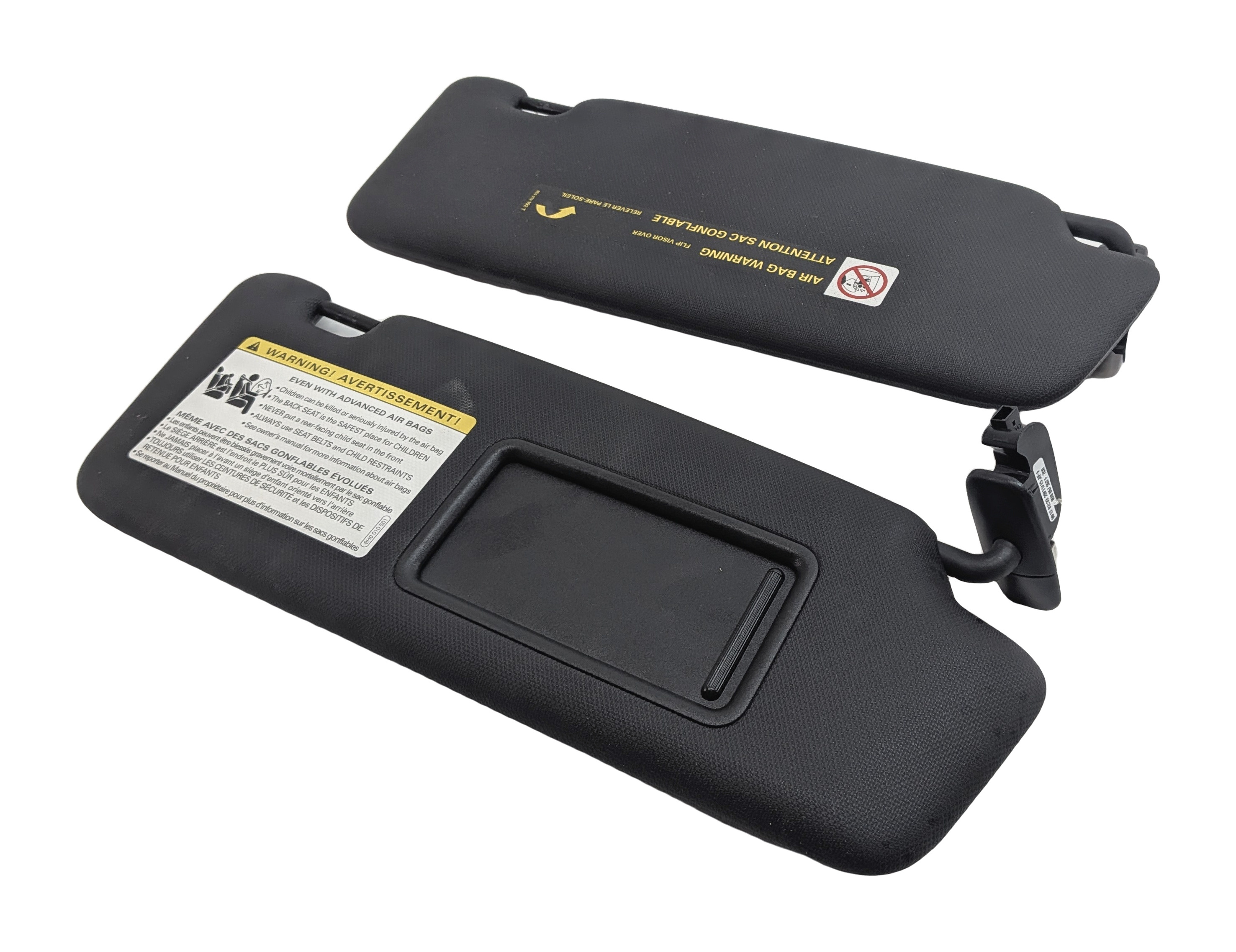 2015-2023 AUDI Q3 (8U) FRONT LEFT & RIGHT SUNVISOR SUN VISOR SET-2 (Black) — exact item pictured