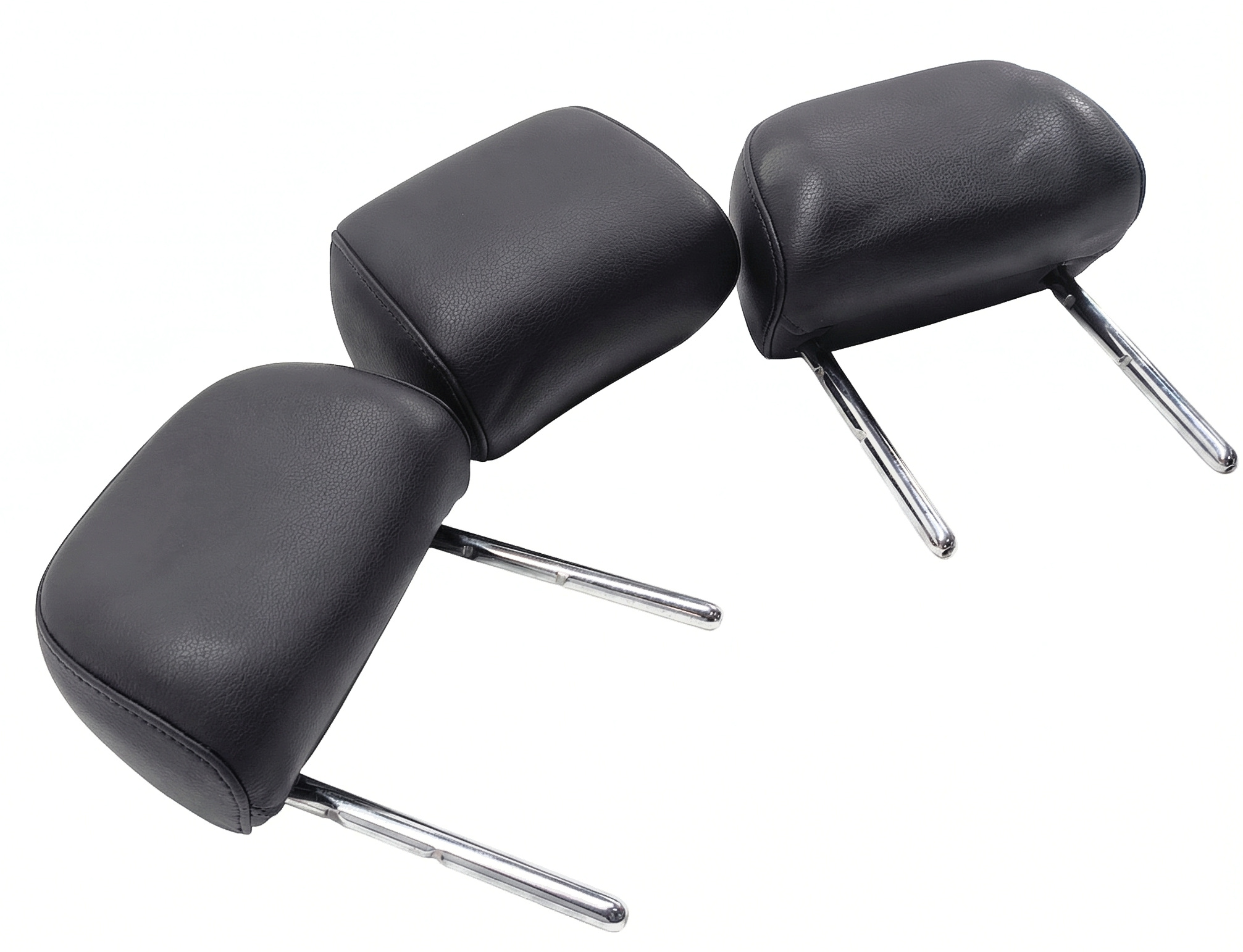 2015-2018 AUDI Q3 (8U) REAR SEAT LEFT CENTER RIGHT HEADREST SET 3 (Black) — exact item pictured
