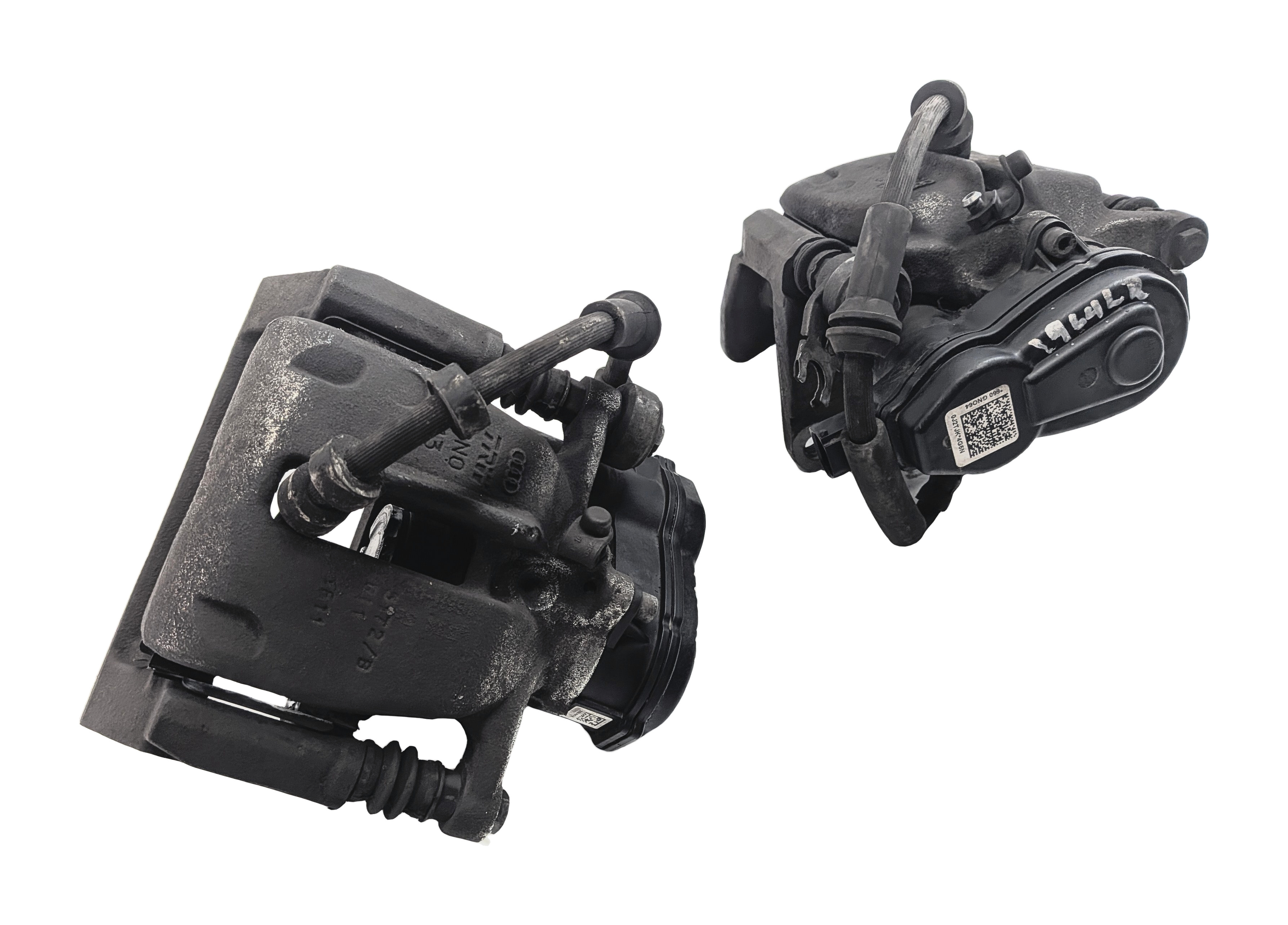 12-17 AUDI A6 A7 (C7) REAR LEFT & RIGHT DISC BRAKE CALIPER SET/2 (330mm ROTOR) — exact item pictured