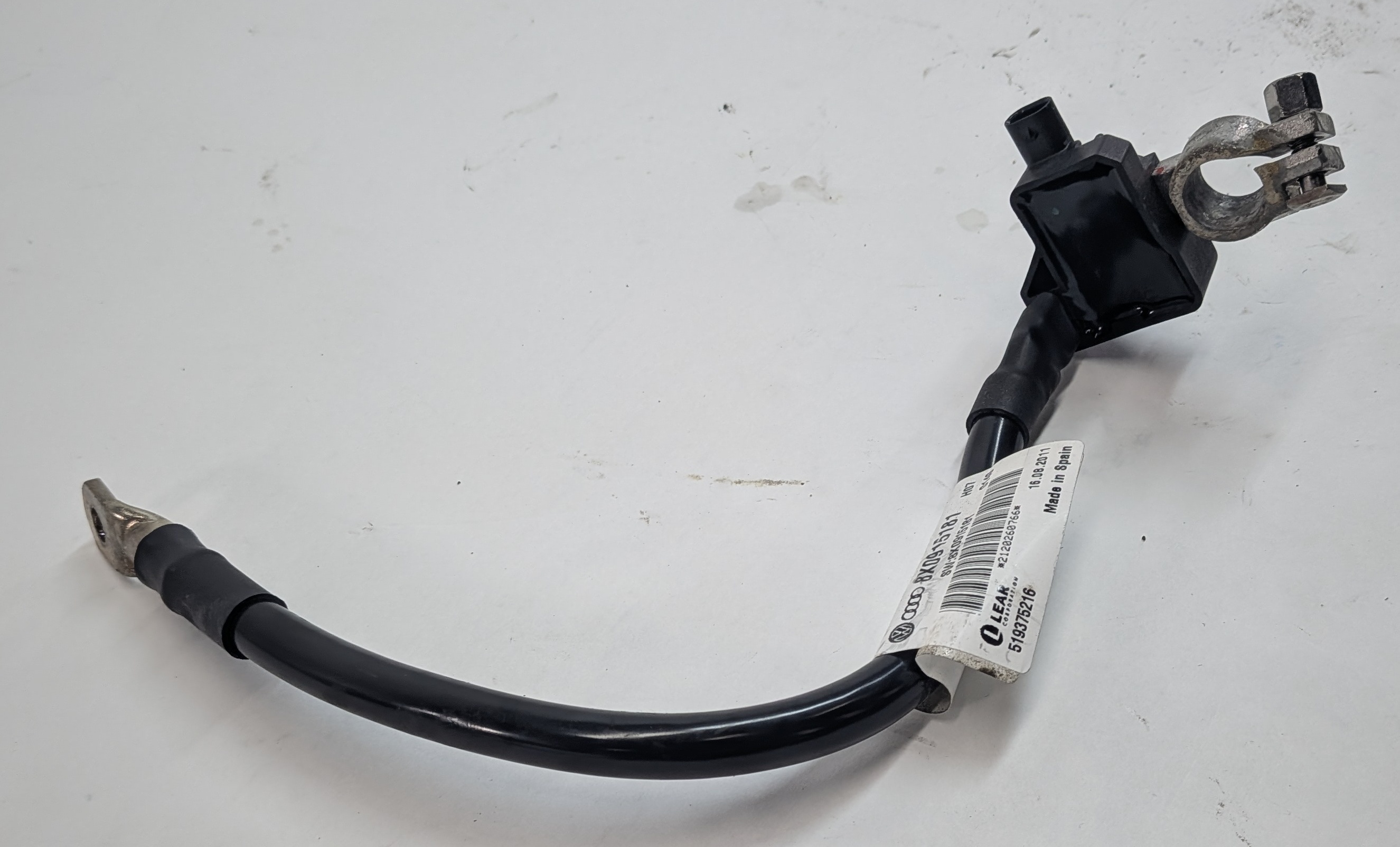 2012 AUDI A6 (C7 4G) 3.0L NEGATIVE BATTERY CABLE w/TERMINAL CURRENT SENSOR — exact item pictured