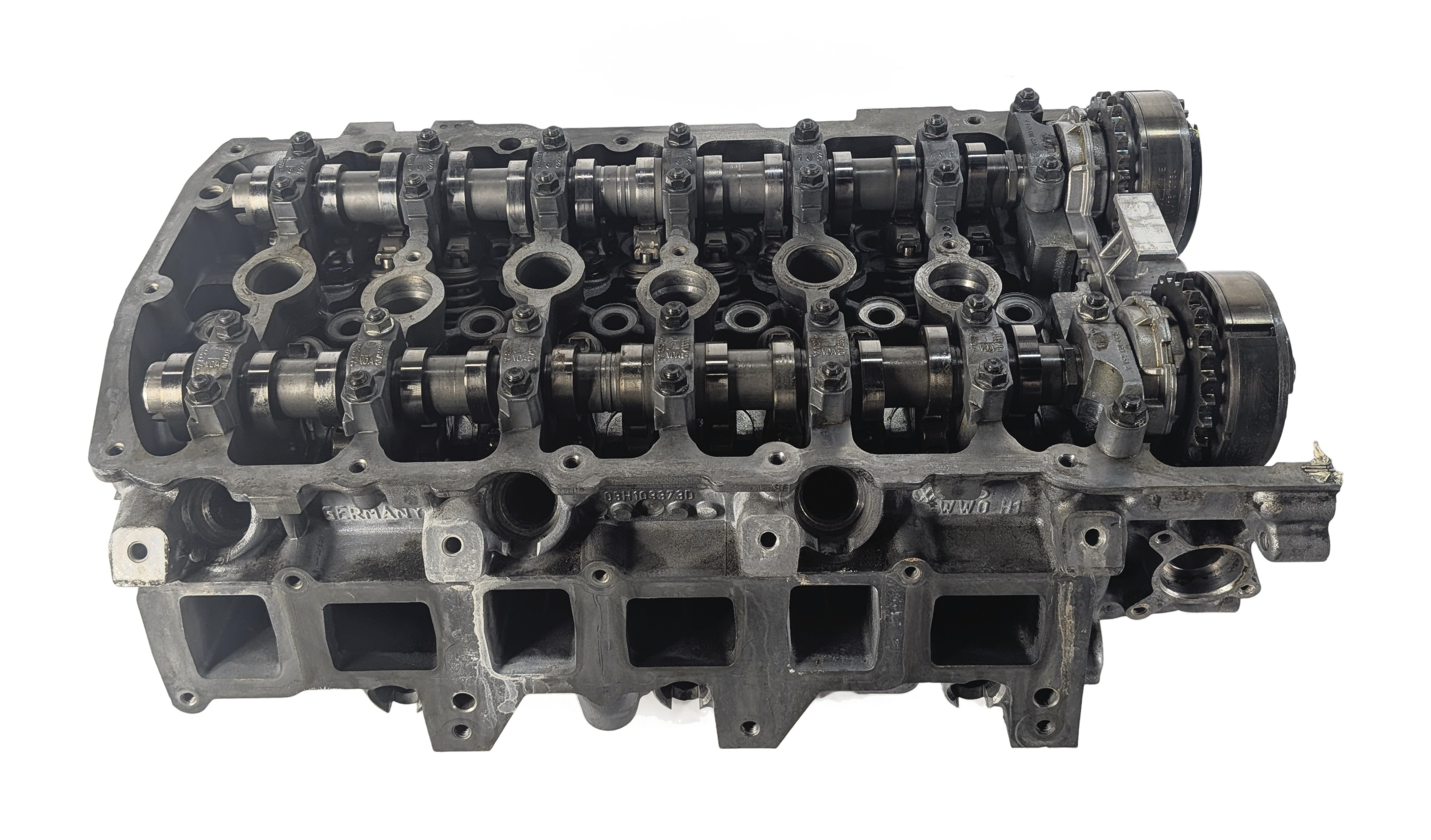 2013-2014 PORSCHE CAYENNE (958) 3.6L M55.02 VR6 ENGINE CYLINDER HEAD ASSEMBLY — exact item pictured