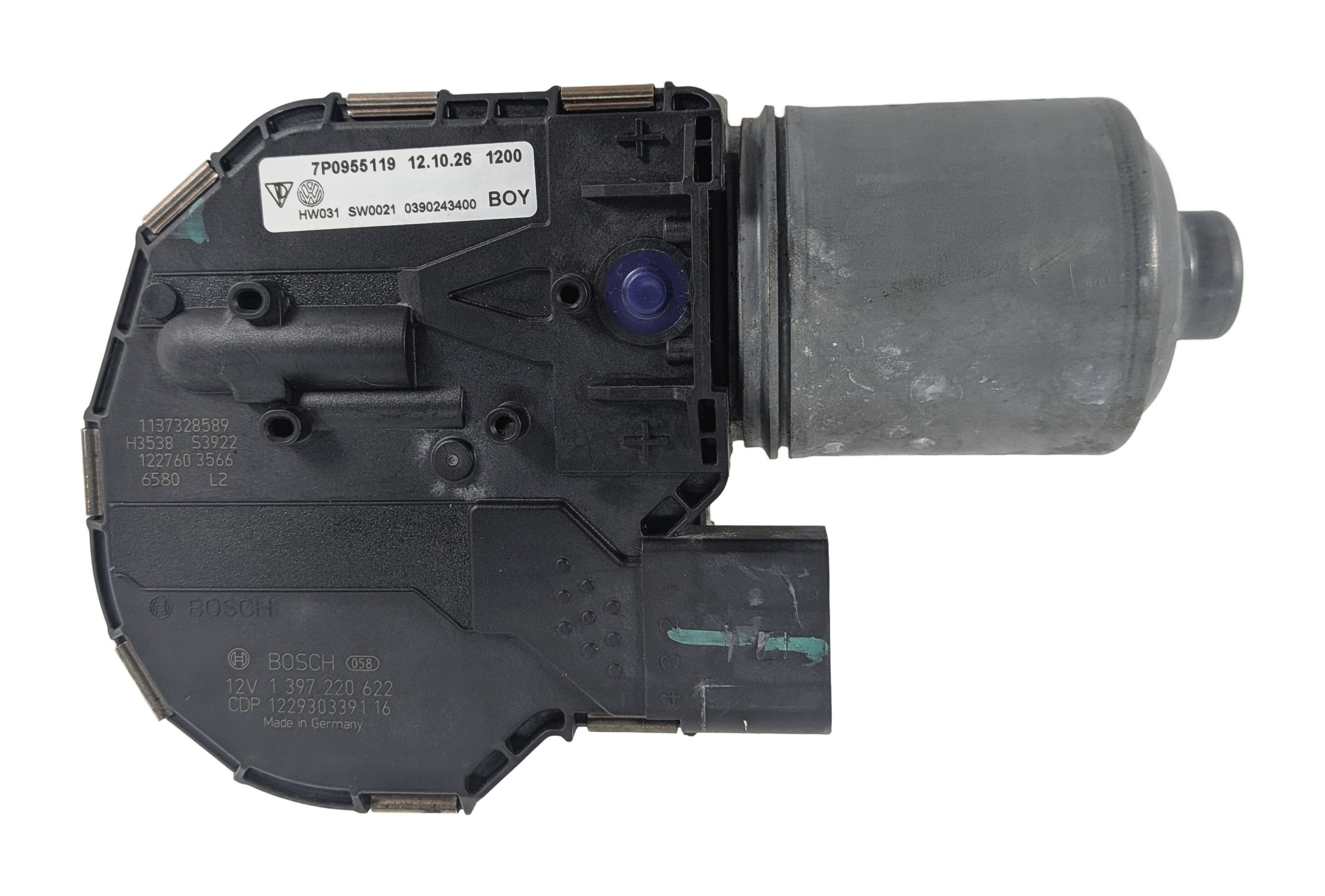 2011-2018 PORSCHE CAYENNE (958) FRONT WINDSHIELD WIPER MOTOR — exact item pictured