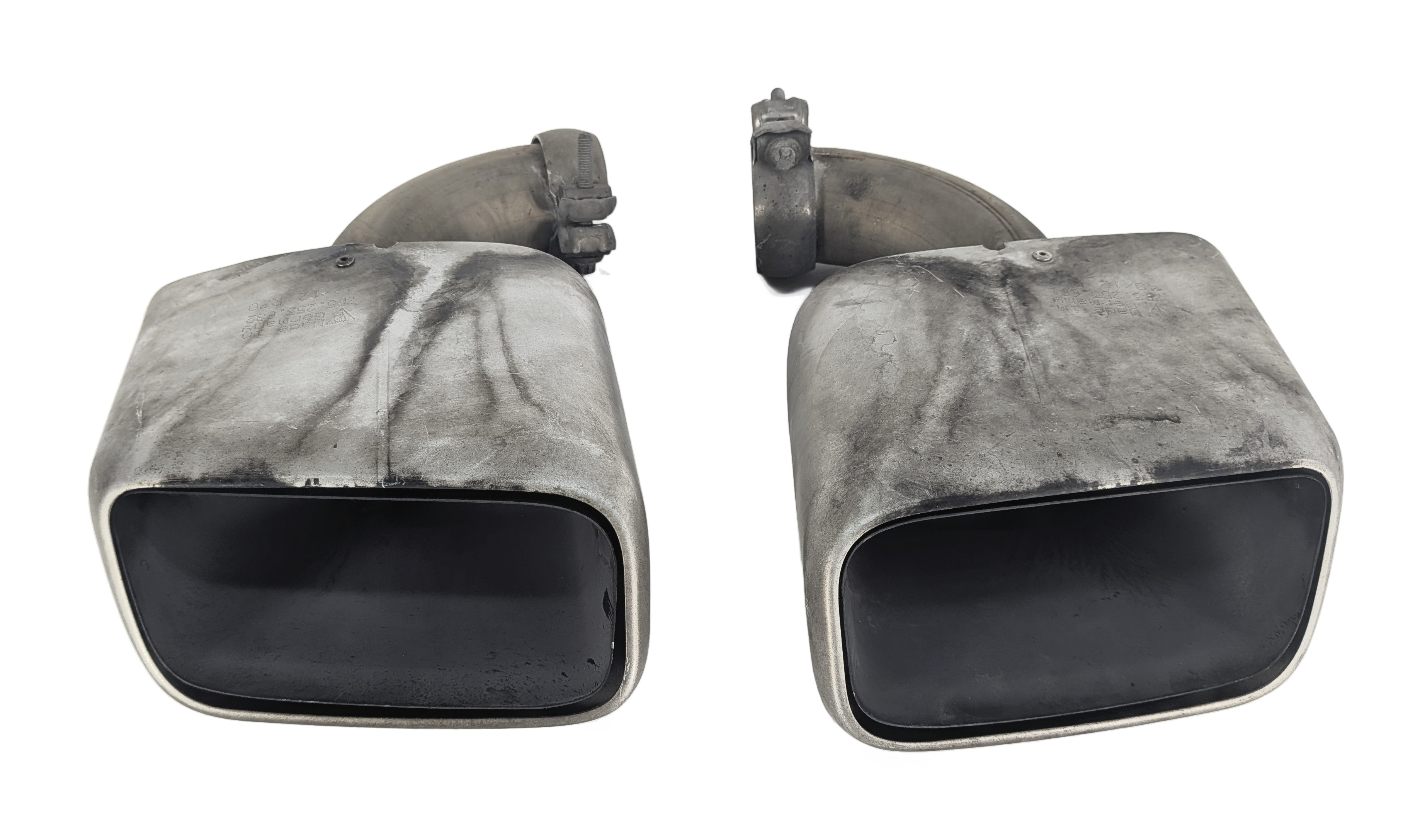 2011-2014 PORSCHE CAYENNE (958) 3.6L ENGINE MUFFLER PIPE EXHAUST TIP SET — exact item pictured