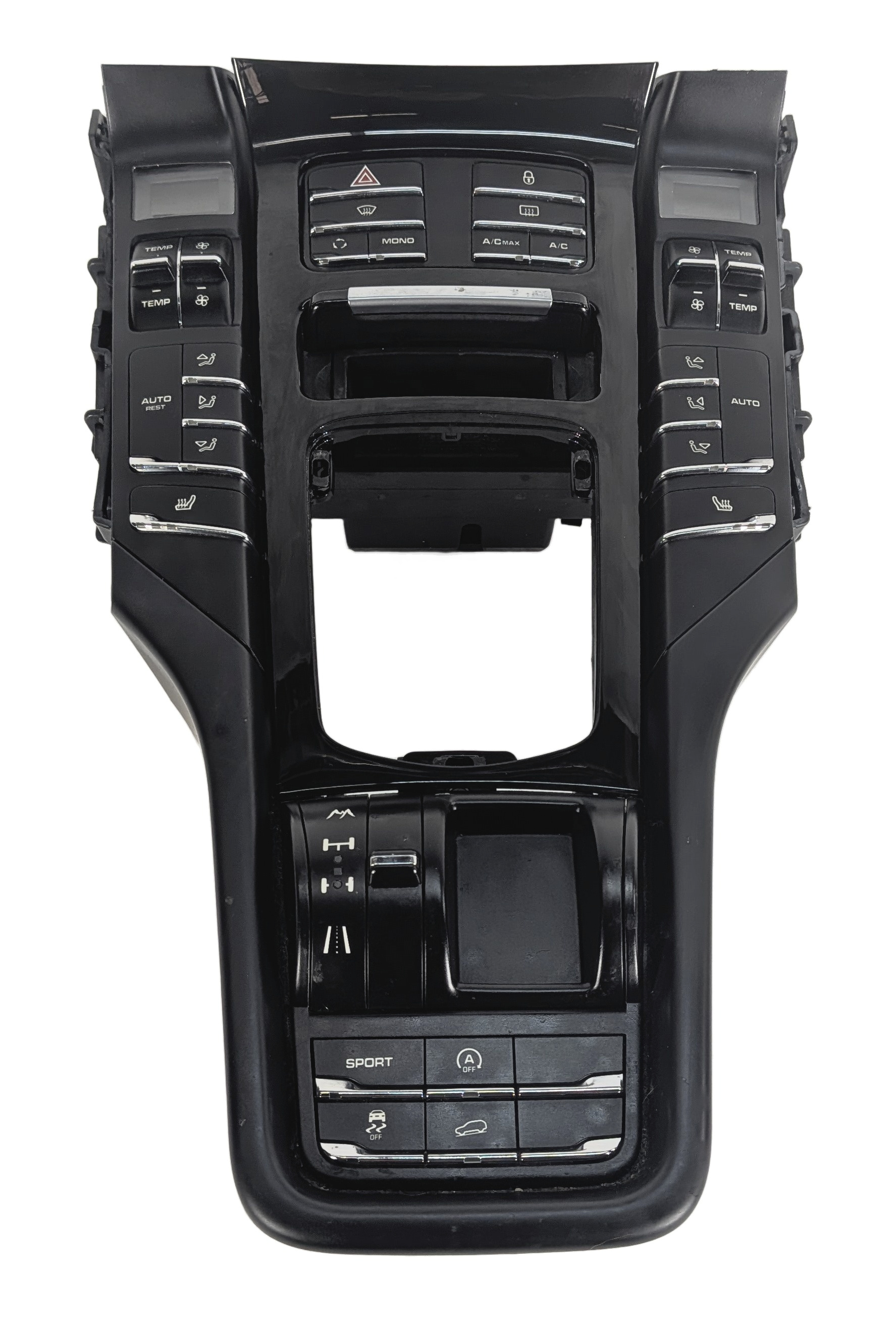 11-18 CAYENNE (958) CENTER CONSOLE CLIMATE TRACTION CONTROL SHIFT TRIM PANEL — exact item pictured