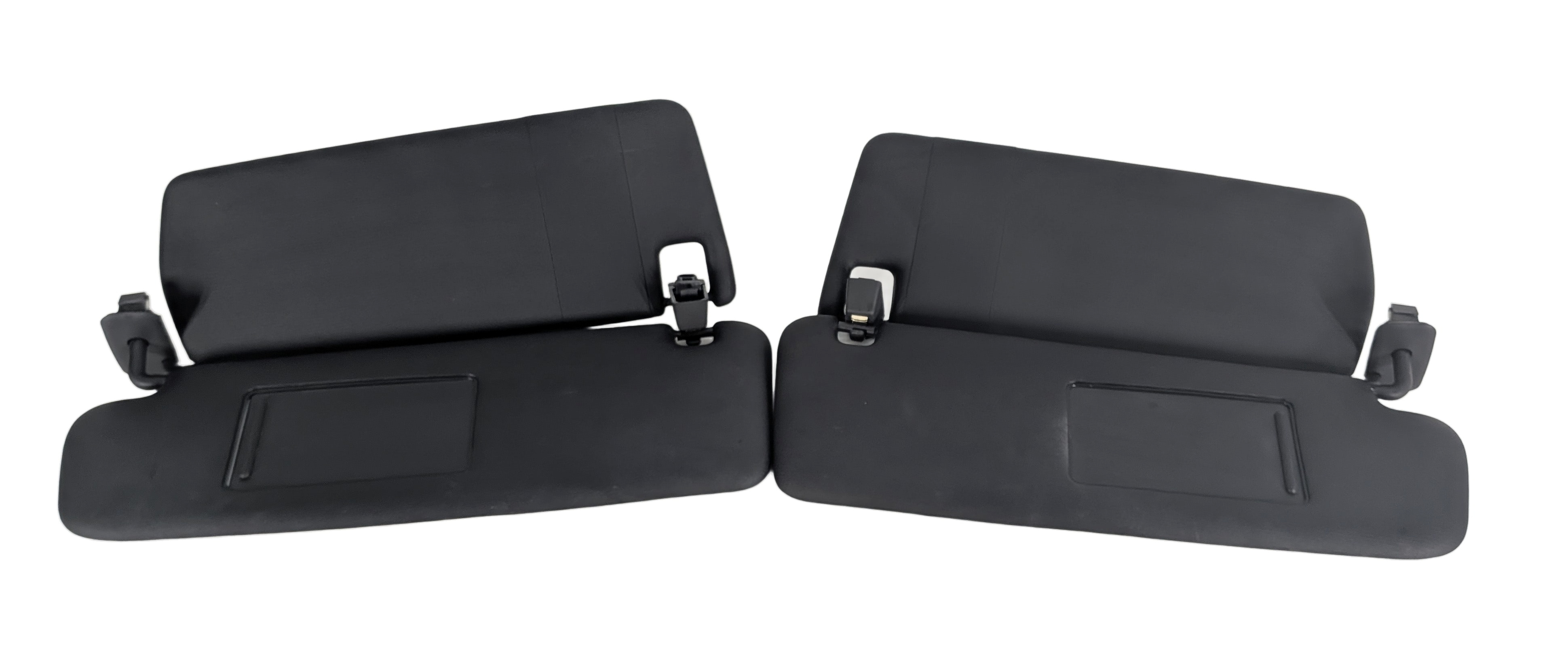 2011-2014 PORSCHE CAYENNE (958) FRONT LEFT & RIGHT SUNVISOR SHADE SET 2 (Black) — exact item pictured
