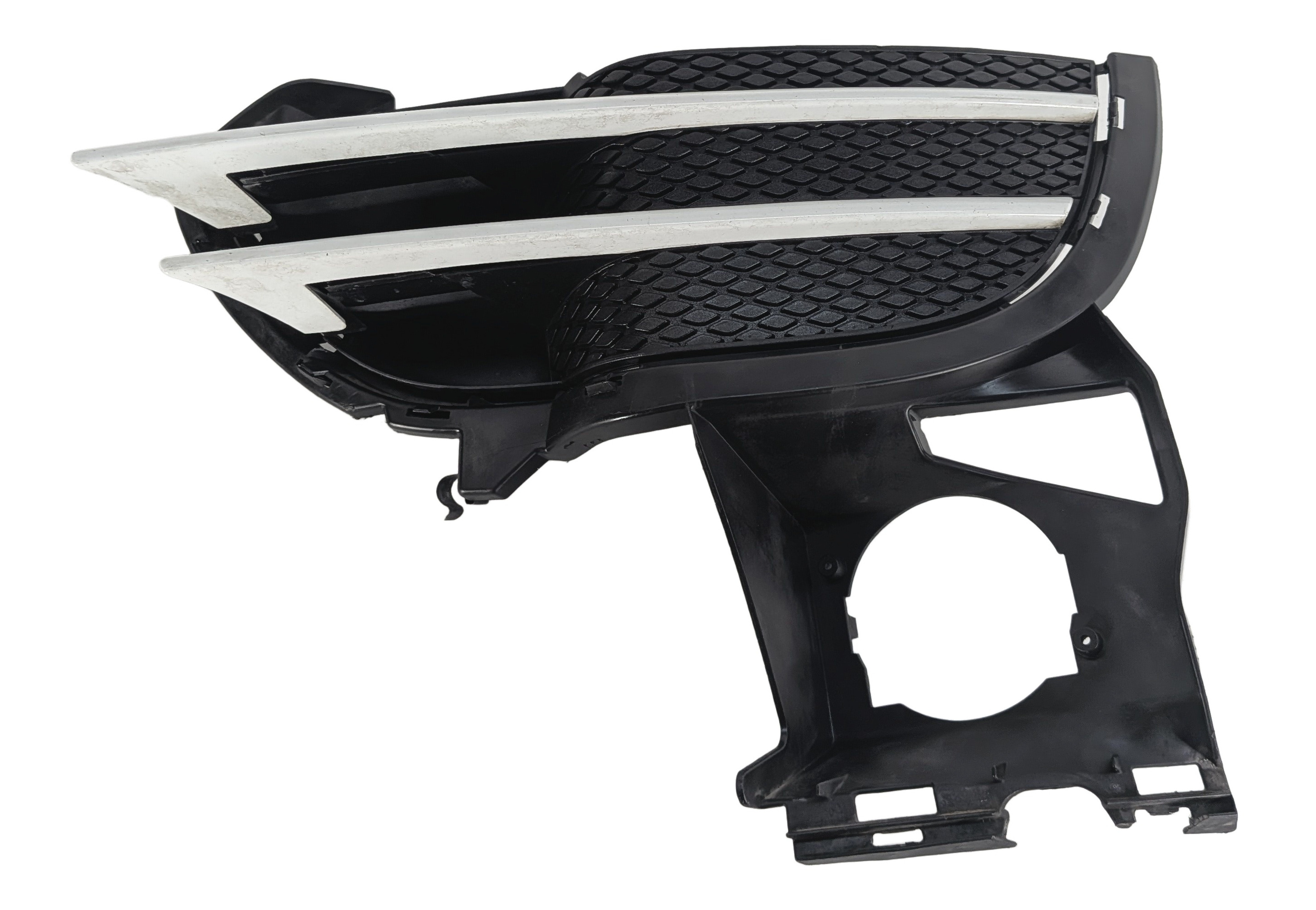 11-14 PORSCHE CAYENNE S 958 LEFT FRONT DRIVER LOWER BUMPER GRILLE TRIM (White) — exact item pictured