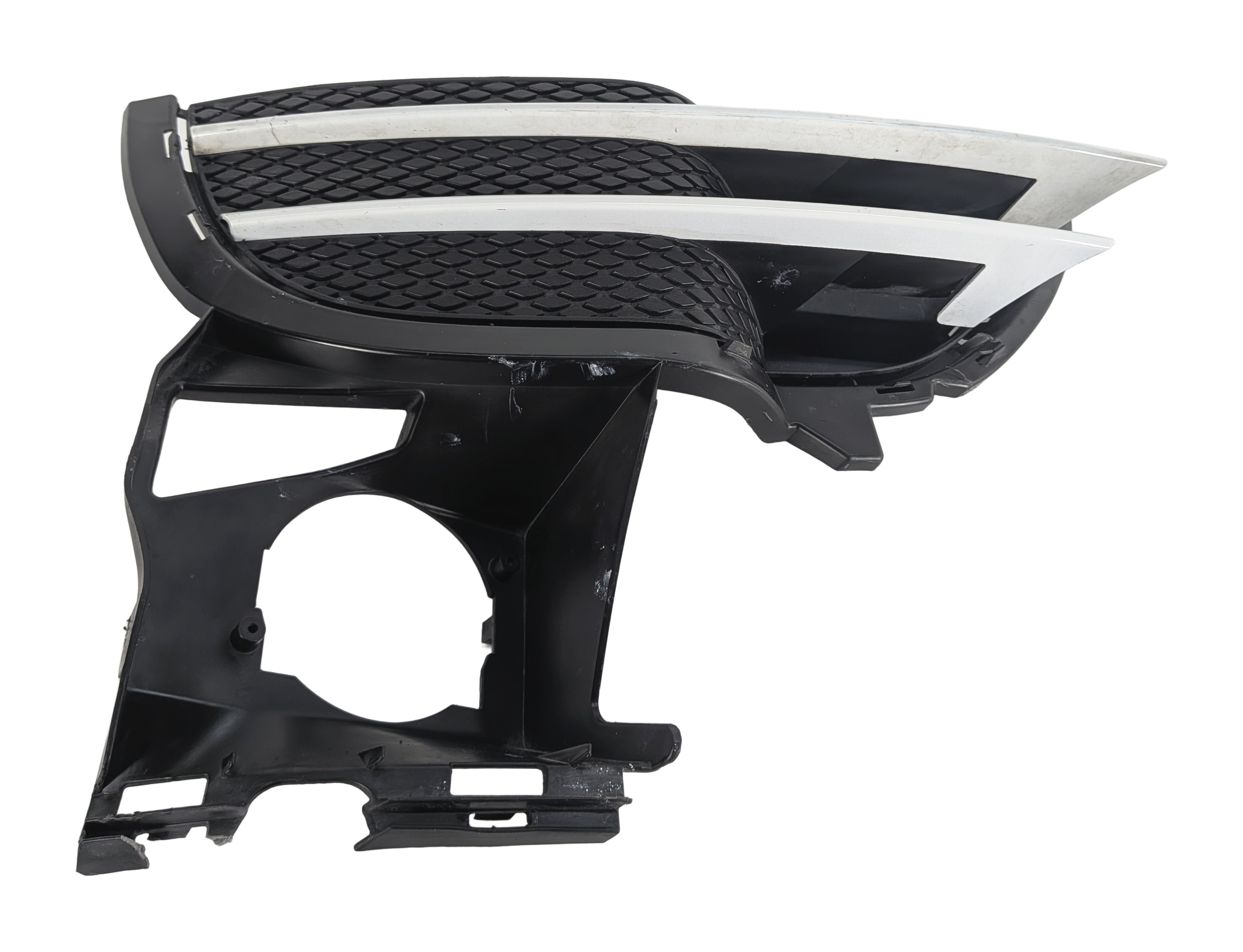 11-14 PORSCHE CAYENNE S 958 RIGHT FRONT PASSENGER BUMPER GRILLE TRIM (White) — exact item pictured
