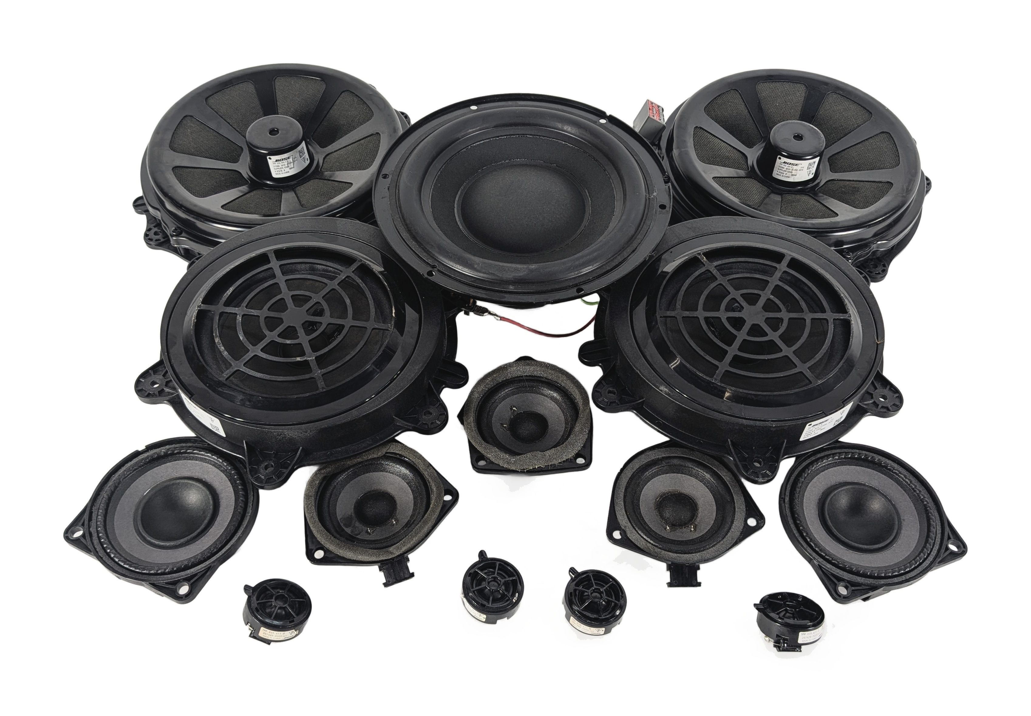 2013 PORSCHE CAYENNE (958) BOSE PREMIUM SOUND SYSTEM SPEAKER SET — exact item pictured