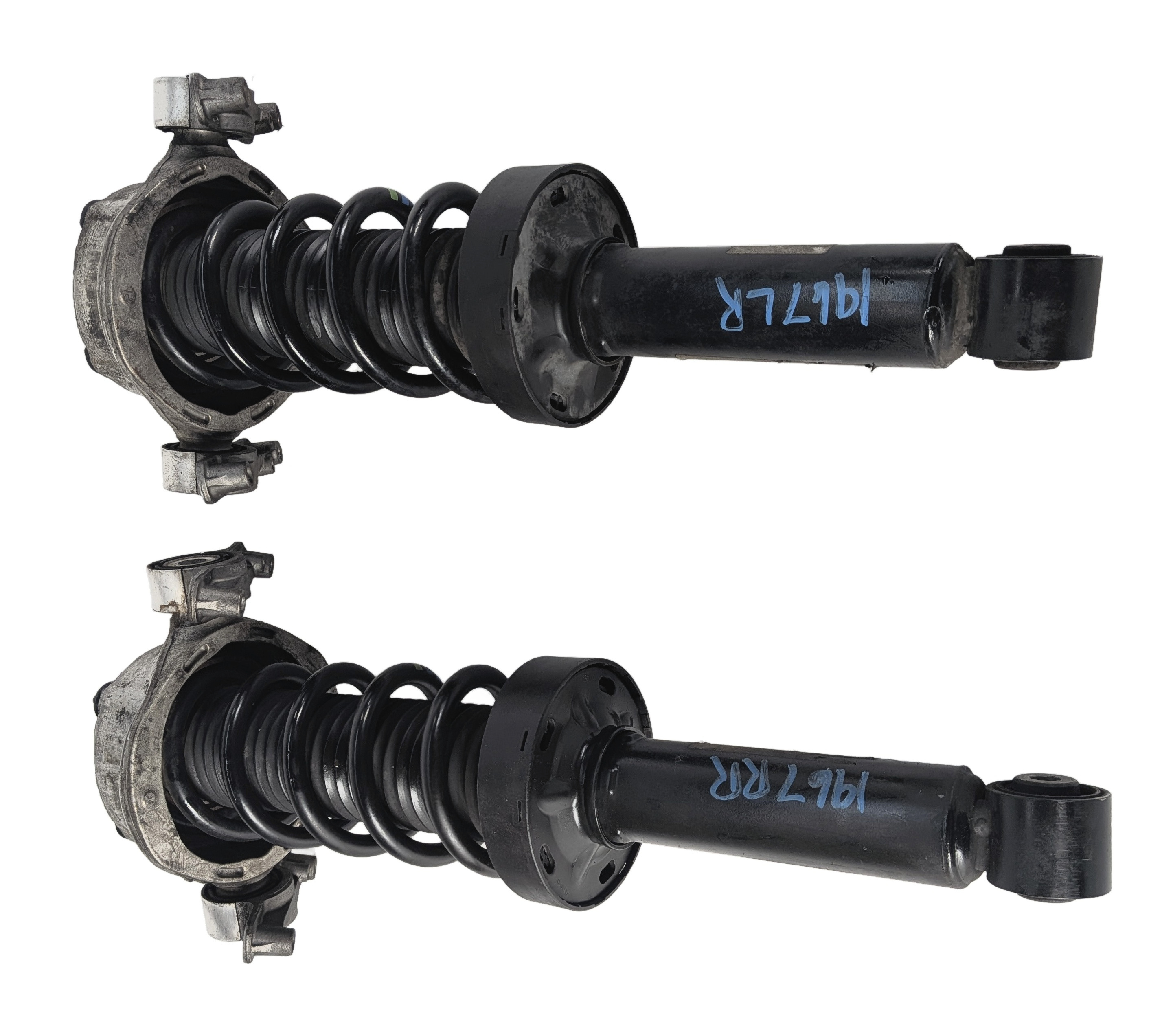 11-18 PORSCHE CAYENNE (958) REAR LEFT & RIGHT VDC VARIABLE DAMPING SHOCK STRUT — exact item pictured