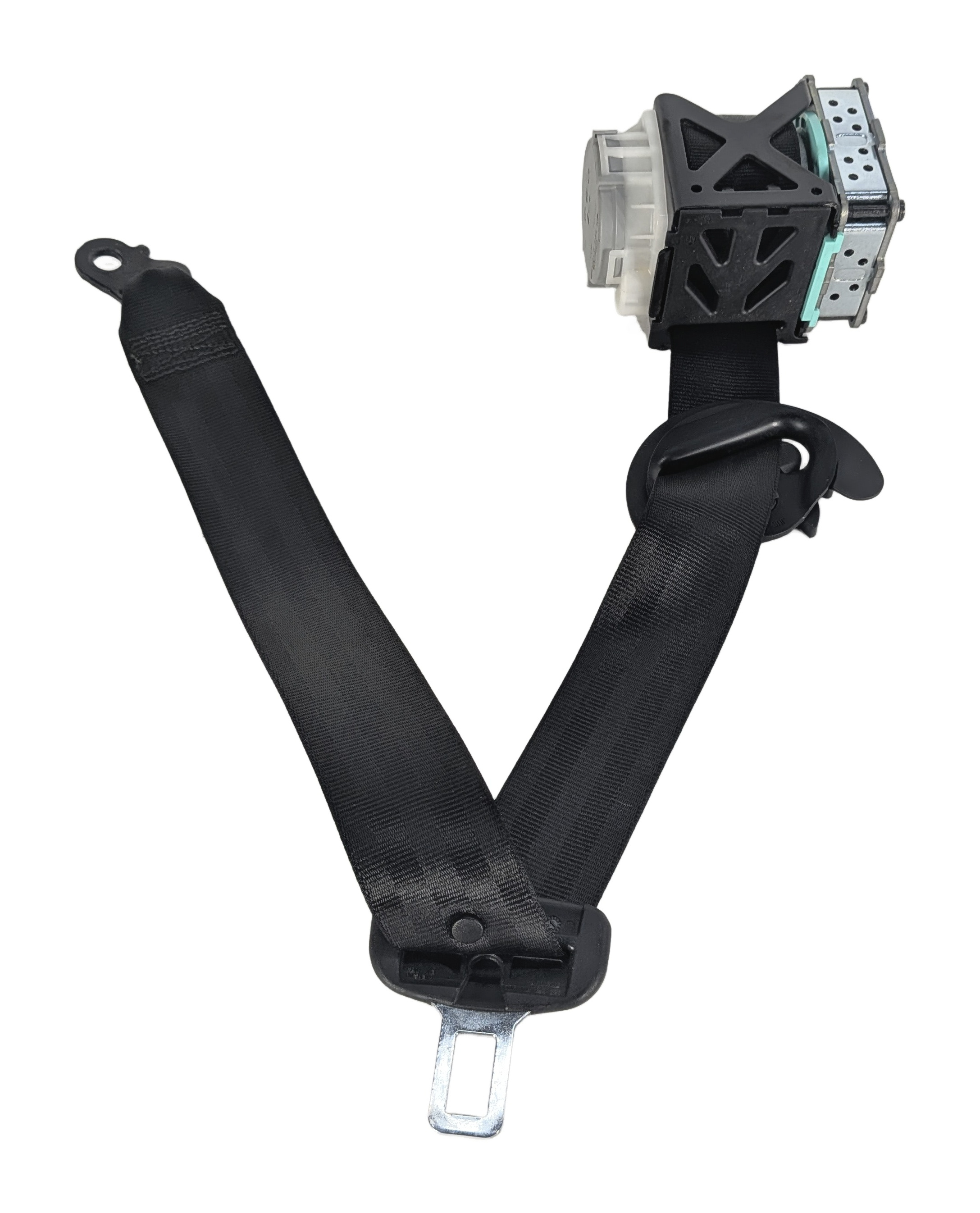 2013 PORSCHE CAYENNE (958) REAR LEFT SEAT SEATBELT RETRACTOR (Black) — exact item pictured