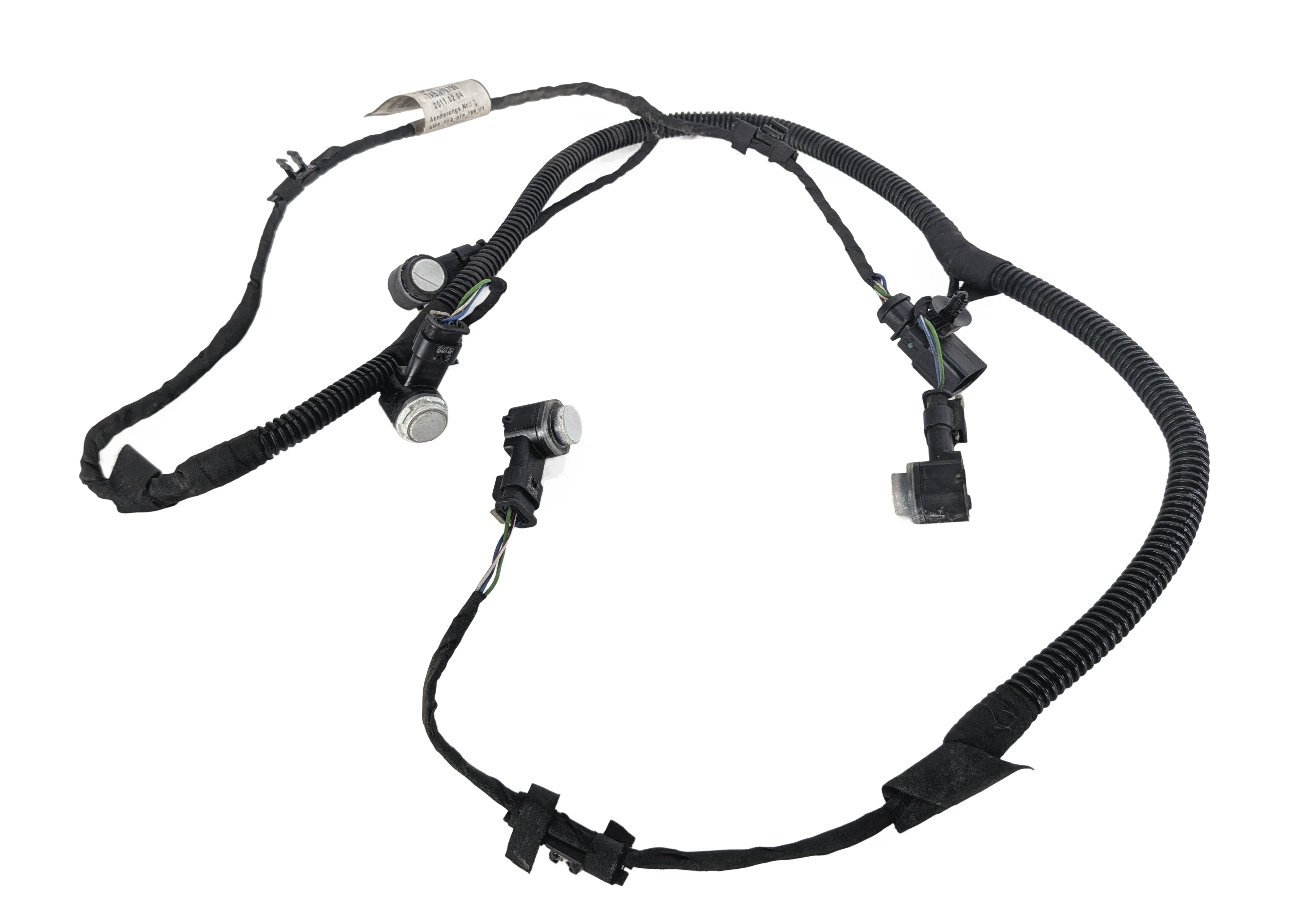2013 PORSCHE CAYENNE (958) REAR PARK ASSIST PDC DISTANCE SENSORS SET w/HARNESS — exact item pictured