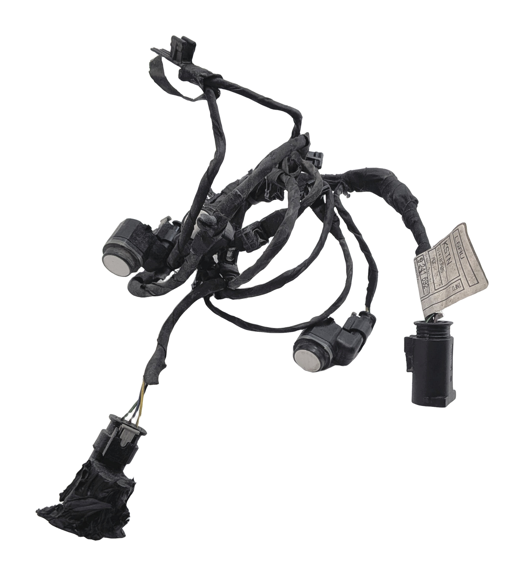 2013 BMW 535I F10 FRONT PARK ASSIST PDC SENSORS SET/4 w/HARNESS (White) — exact item pictured